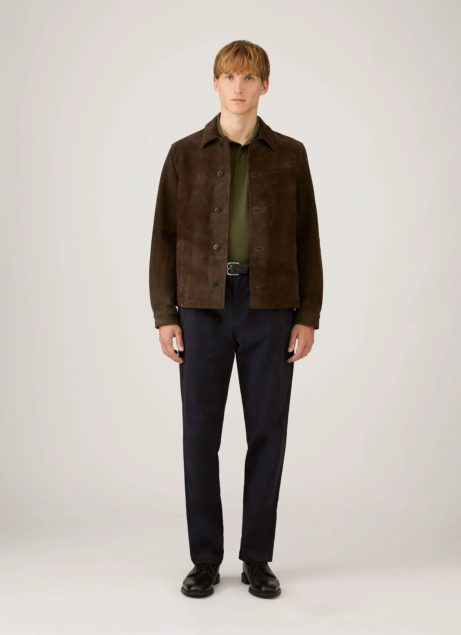 Men's Riviera Polo Shirt in Deep Olive - Image 3