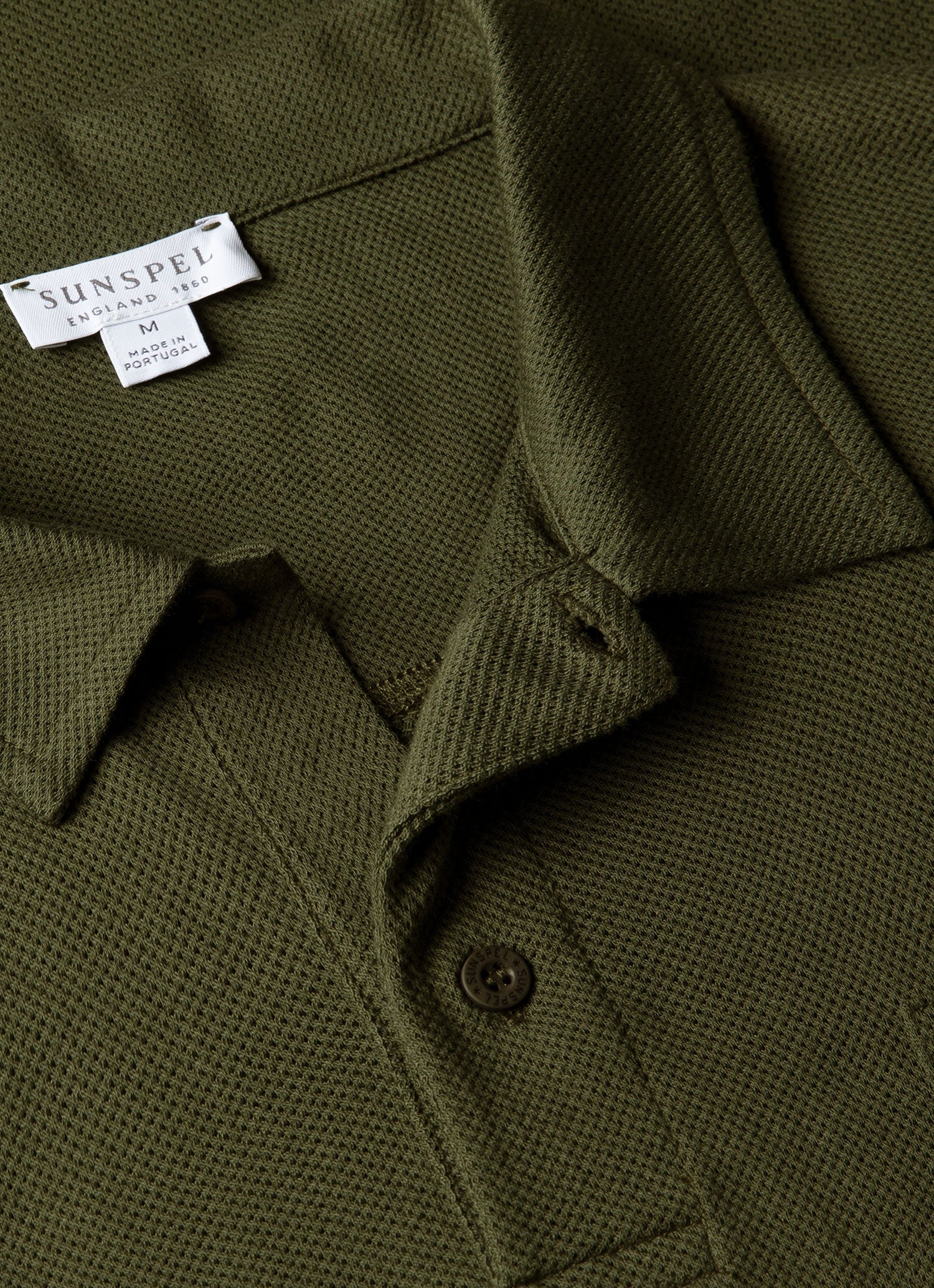 Men's Riviera Polo Shirt in Deep Olive - Image 4