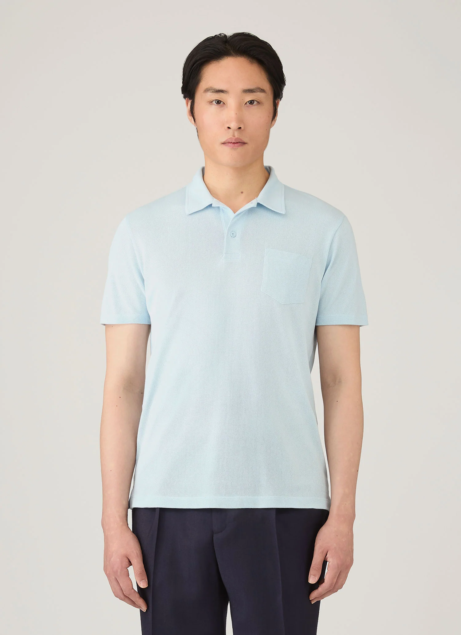 Men's Riviera Polo Shirt in Frost Blue - Image 2