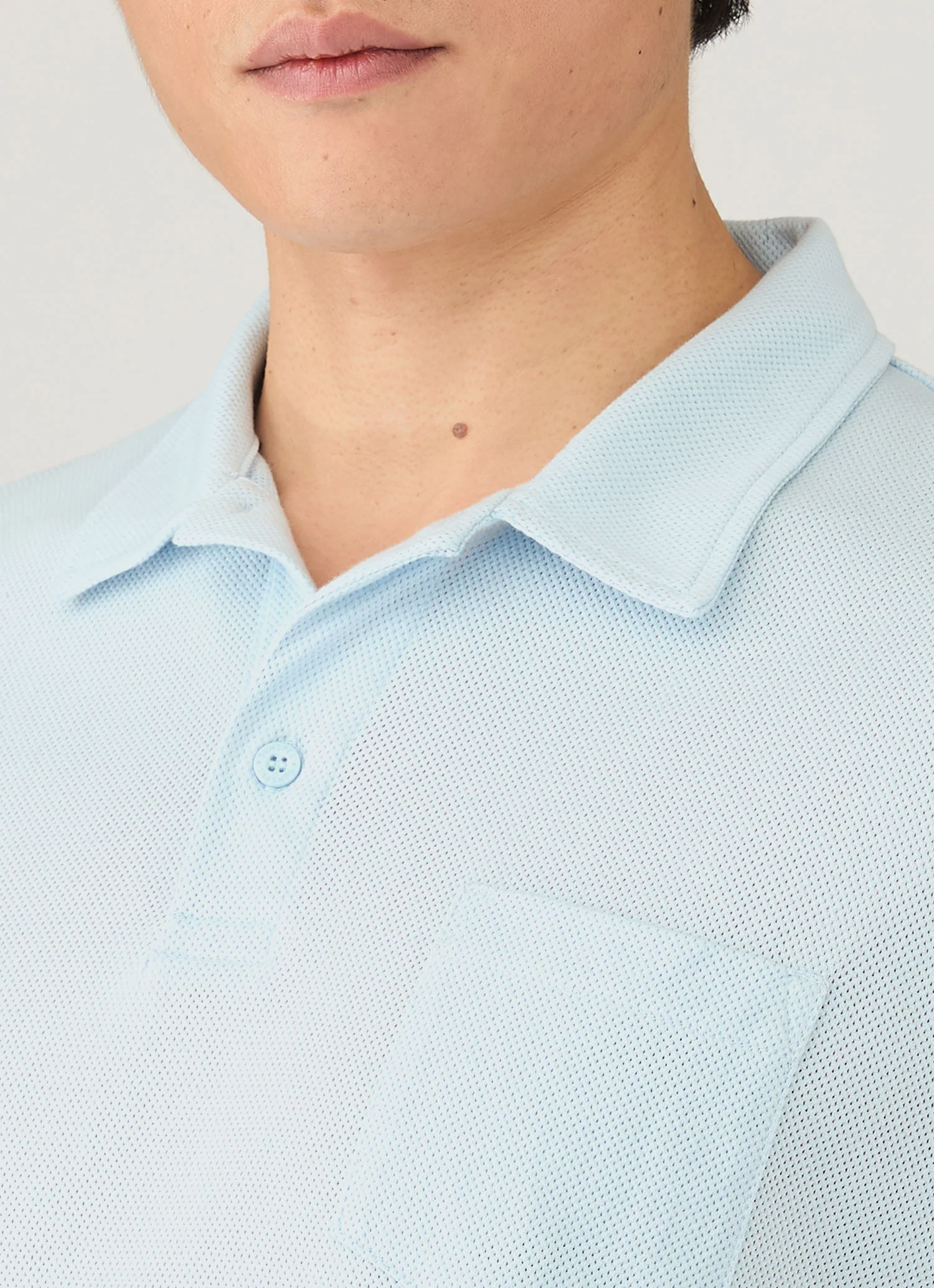 Men's Riviera Polo Shirt in Frost Blue - Image 6