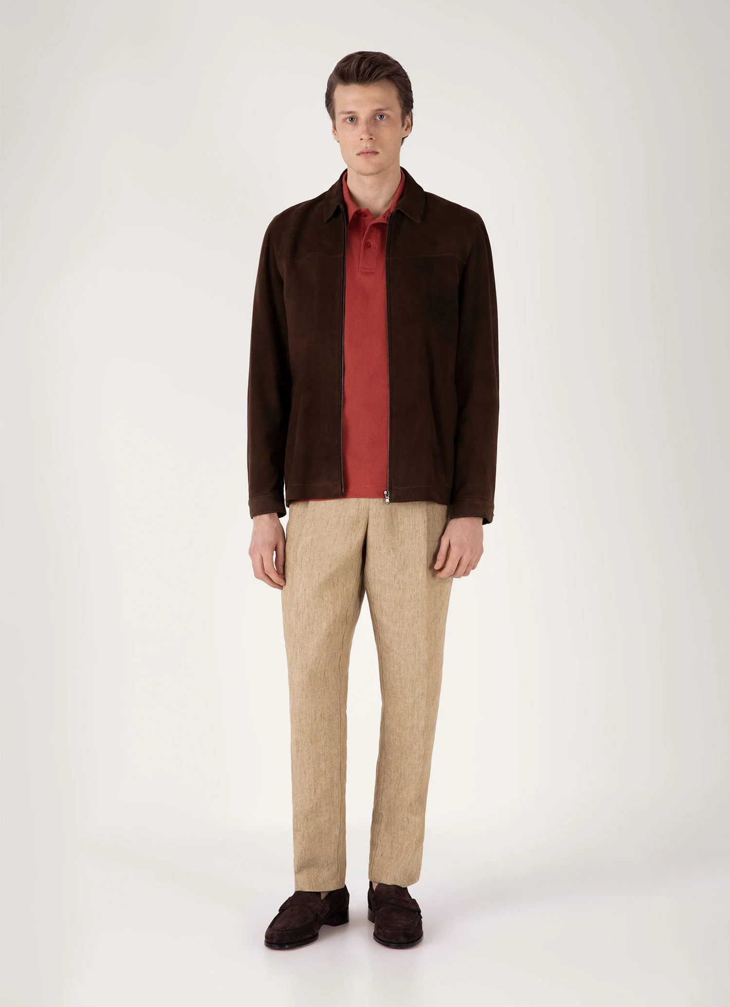 Men's Riviera Polo Shirt in Garnet Red - Image 3