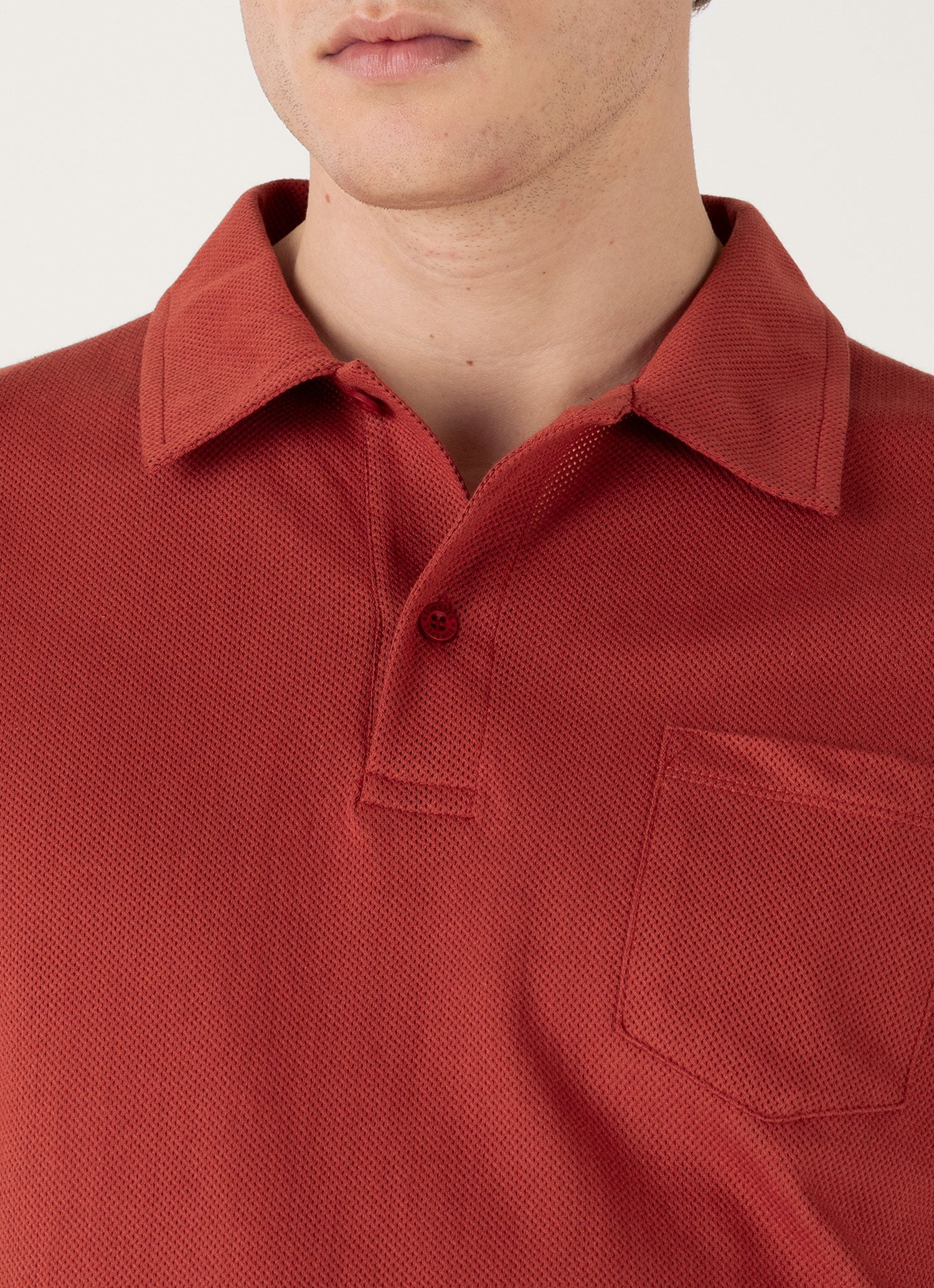 Men's Riviera Polo Shirt in Garnet Red - Image 6