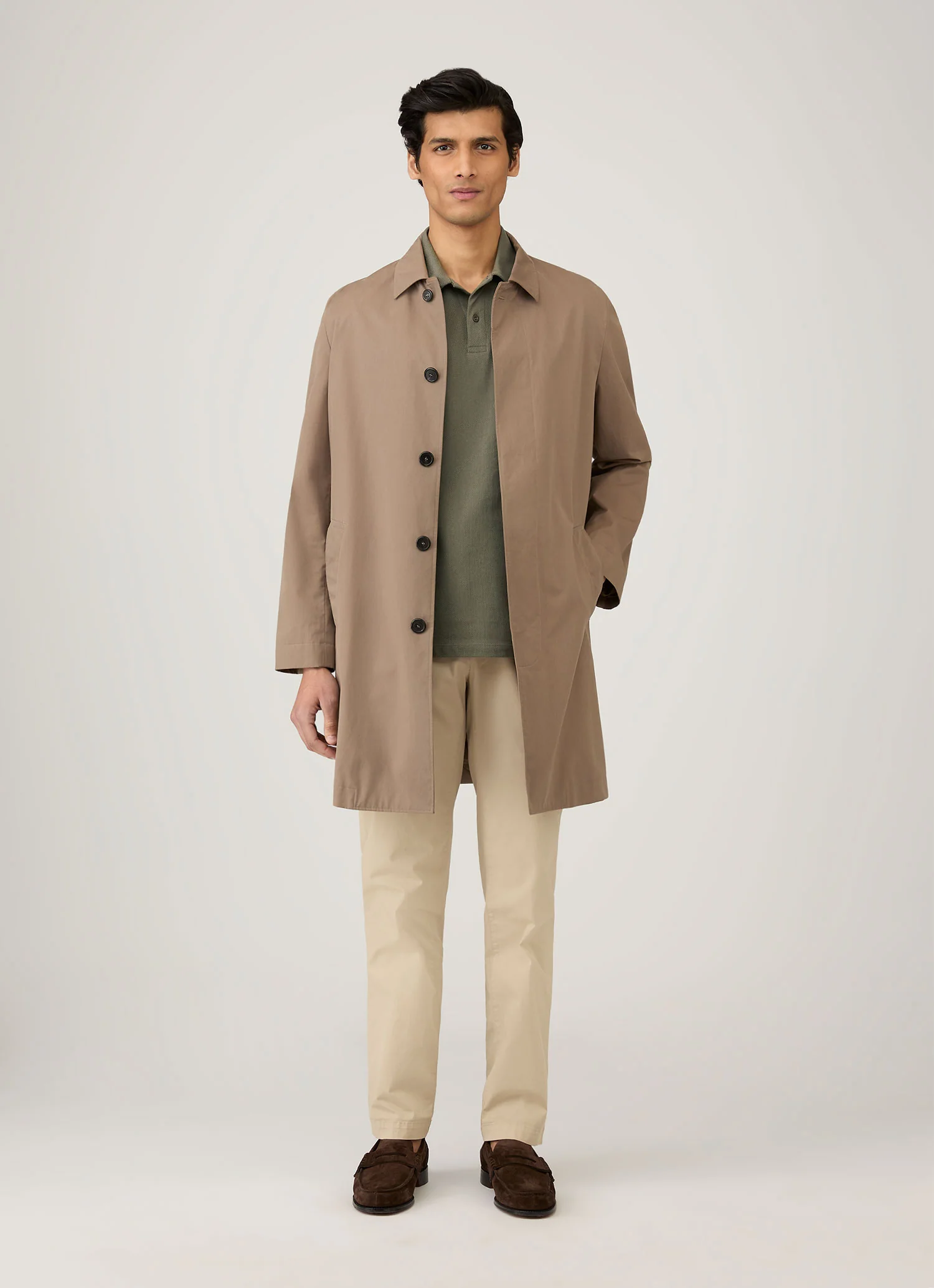 Men's Riviera Polo Shirt in Khaki - Image 3
