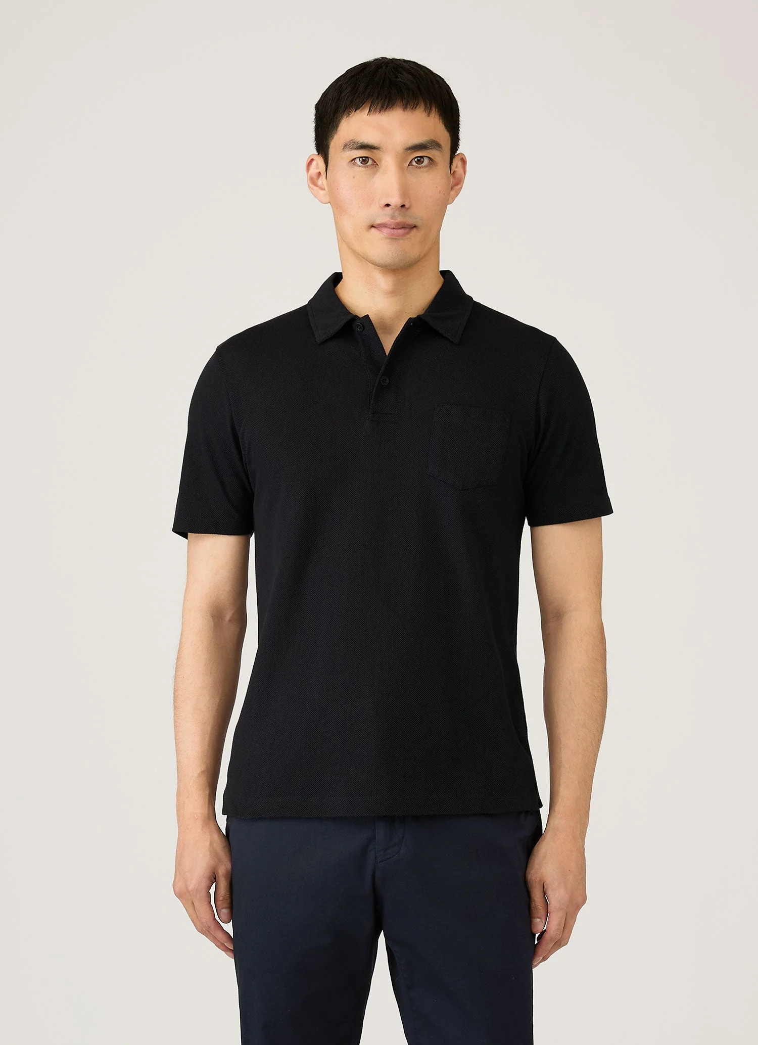 Men's Riviera Polo Shirt in Midnight Navy - Image 2