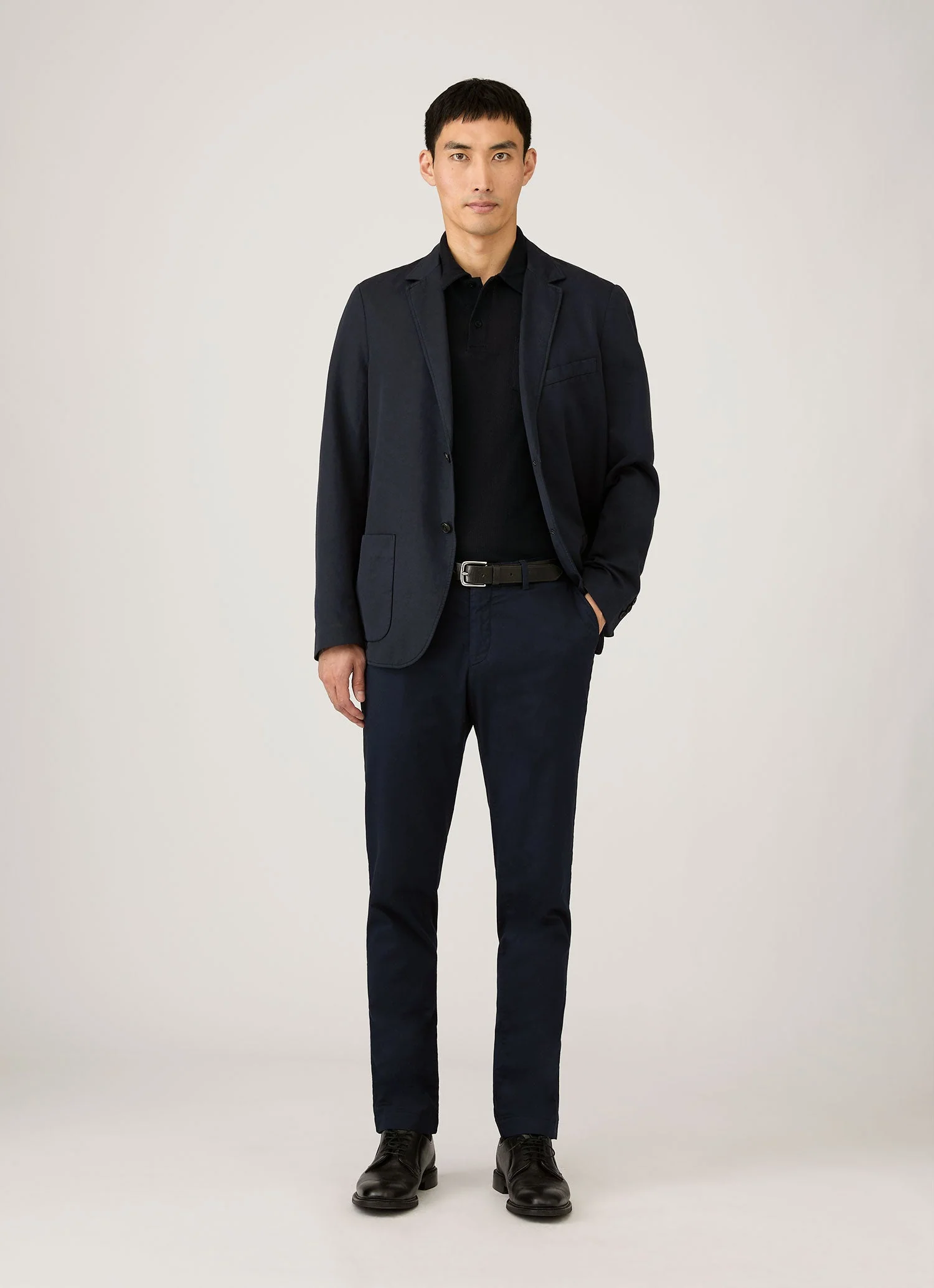 Men's Riviera Polo Shirt in Midnight Navy - Image 3
