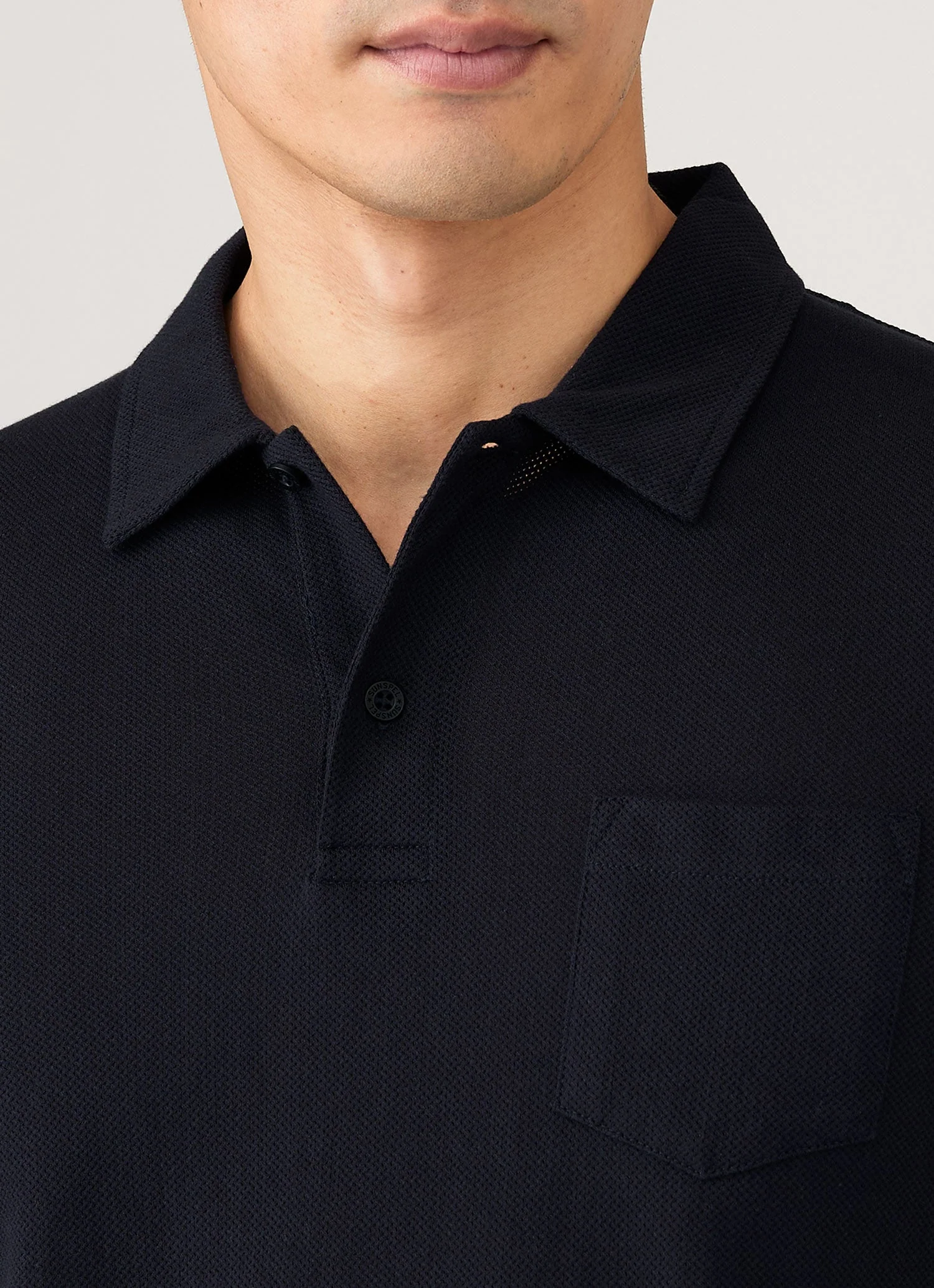 Men's Riviera Polo Shirt in Midnight Navy - Image 6