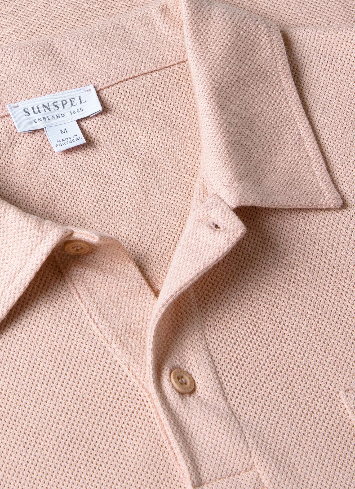 Men's Riviera Polo Shirt in Pale Pink - Image 4