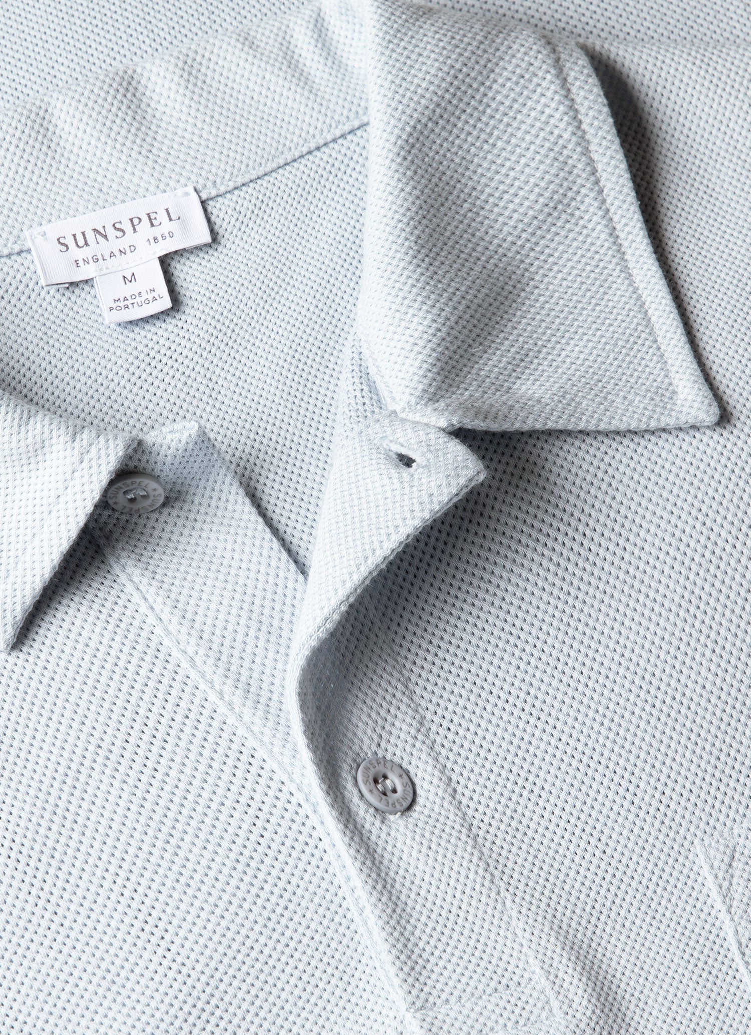 Men's Riviera Polo Shirt in Pastel Blue - Image 4