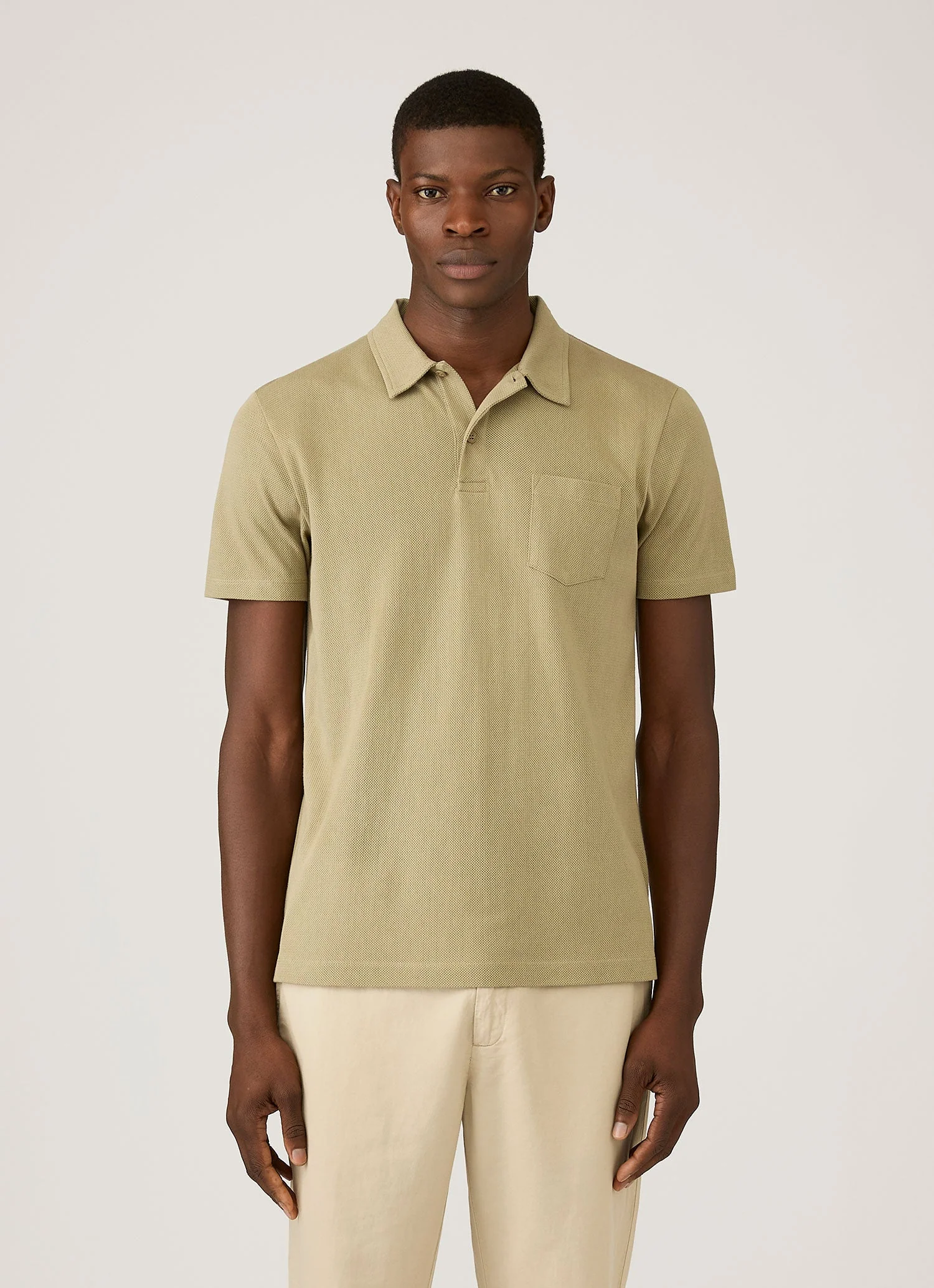 Men's Riviera Polo Shirt in Pistachio - Image 2