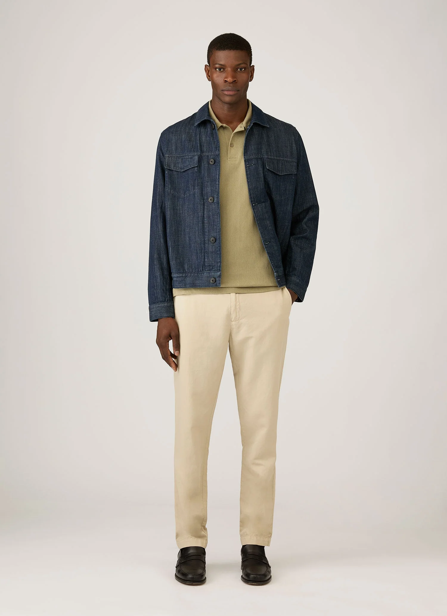 Men's Riviera Polo Shirt in Pistachio - Image 3