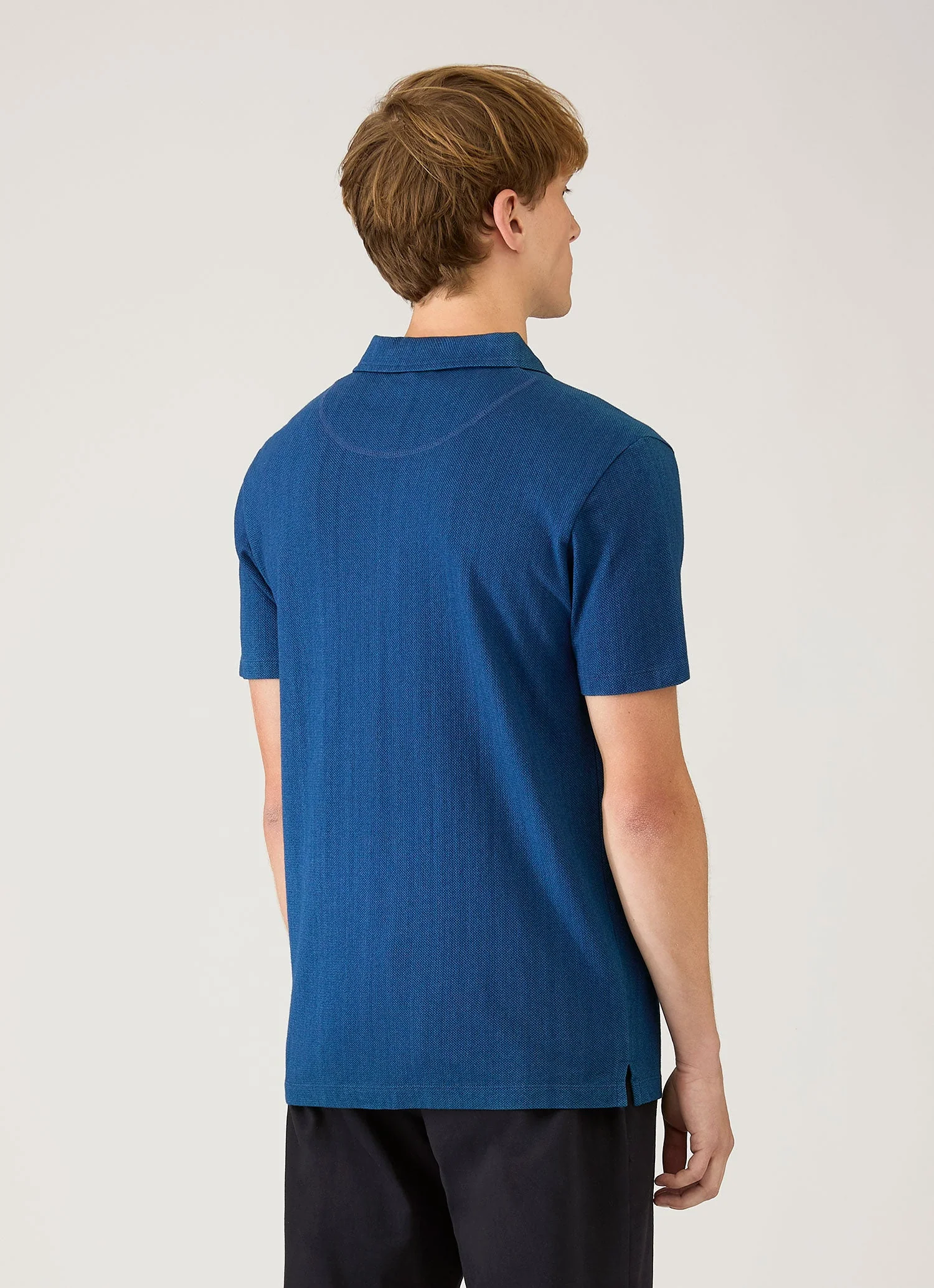 Men's Riviera Polo Shirt in Real Indigo - Image 5