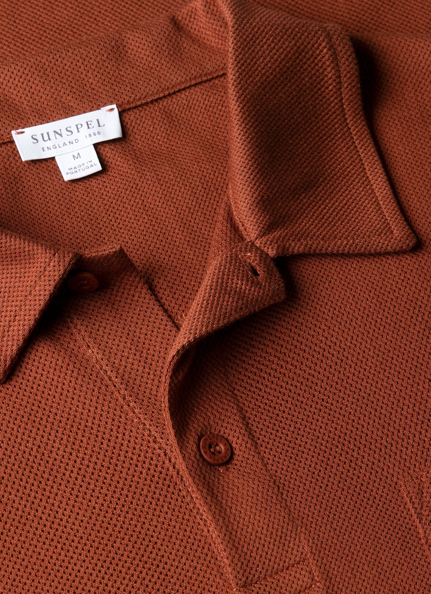 Men's Riviera Polo Shirt in Rust - Image 4