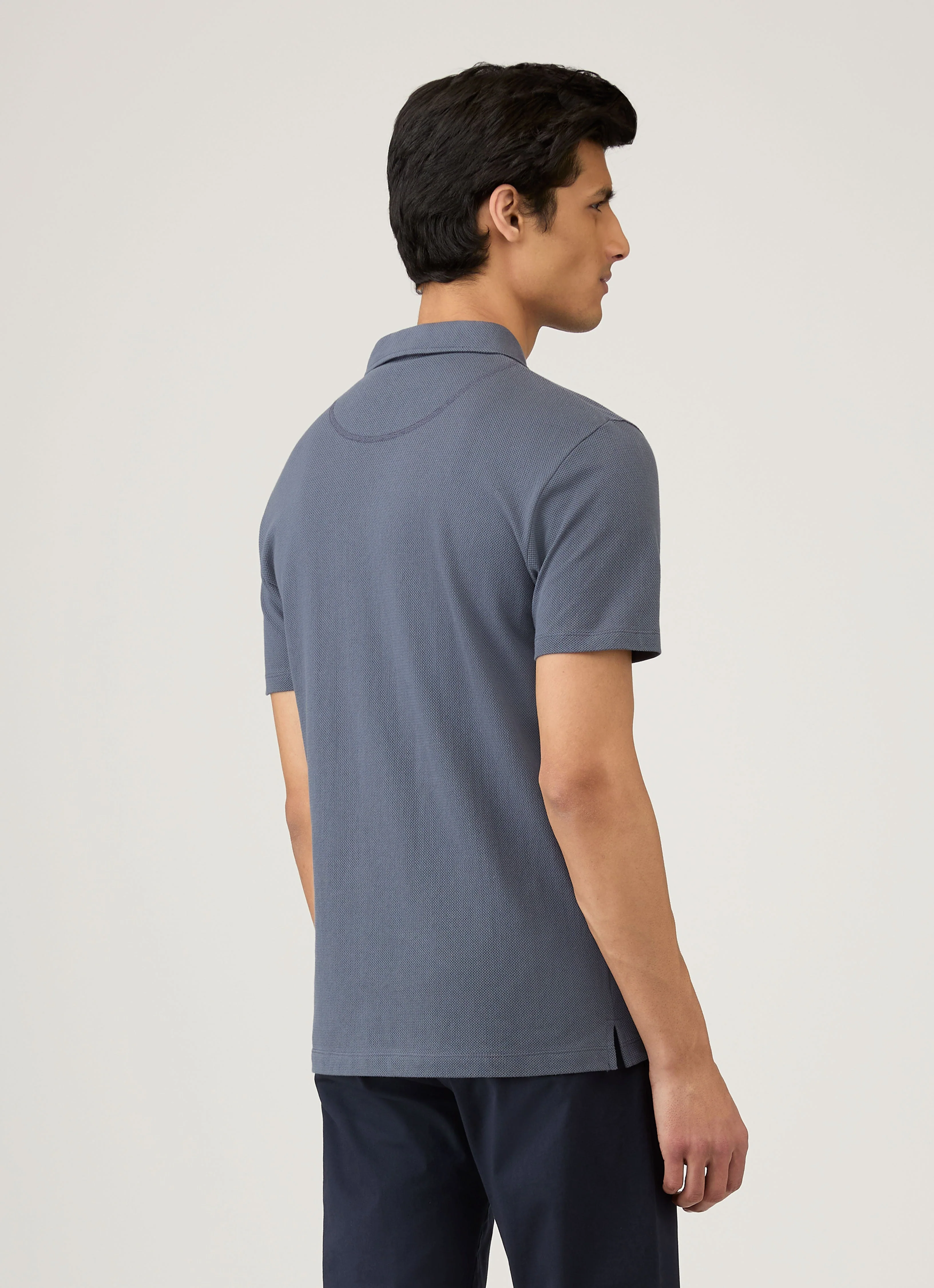 Men's Riviera Polo Shirt in Slate Blue - Image 5