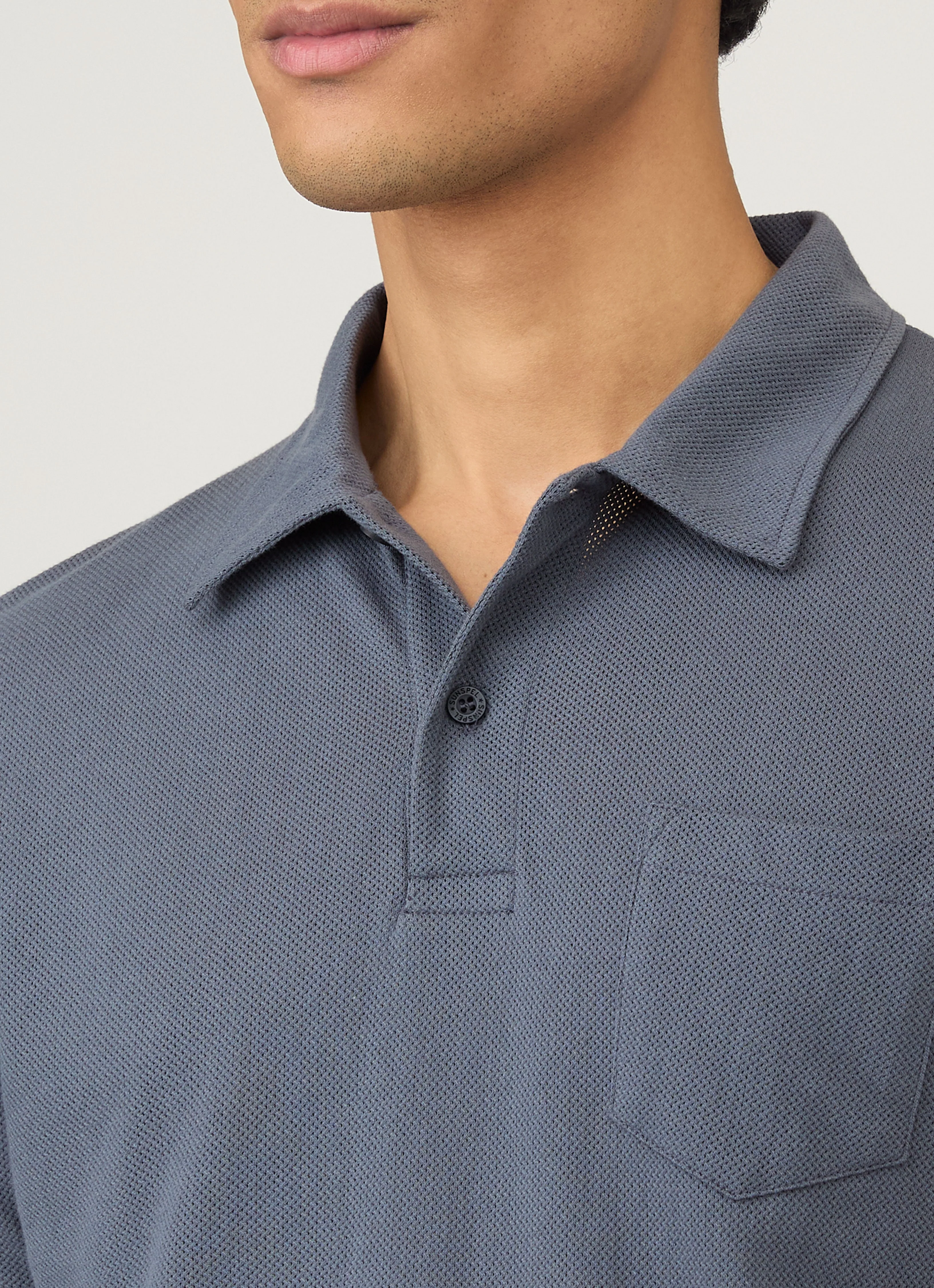 Men's Riviera Polo Shirt in Slate Blue - Image 6
