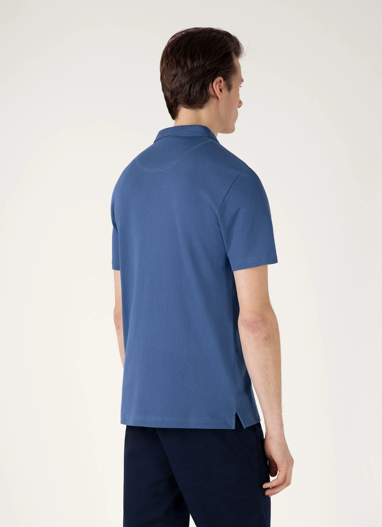 Men's Riviera Polo Shirt in Soft Denim - Image 5