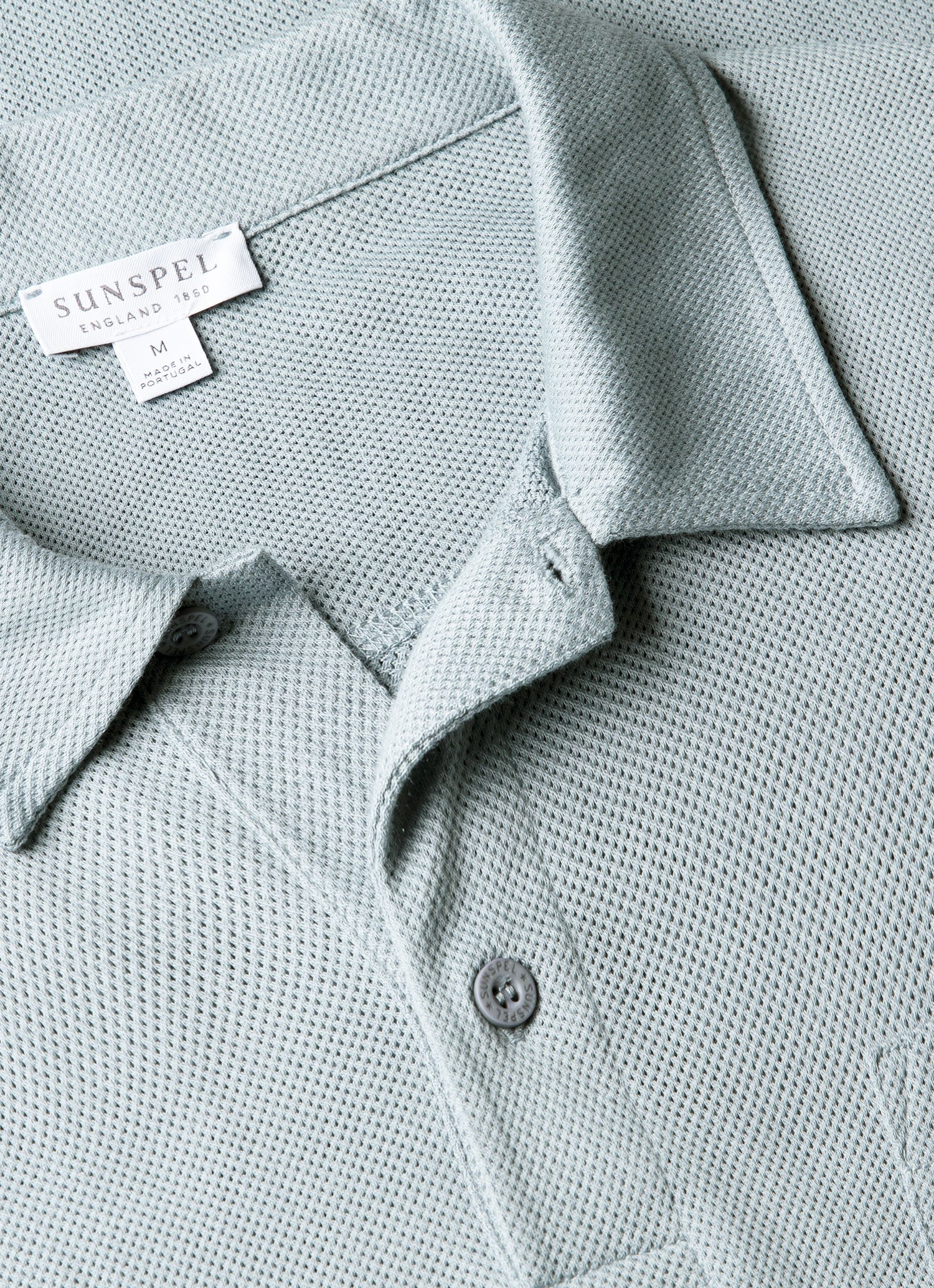 Men's Riviera Polo Shirt in Stone Blue - Image 4