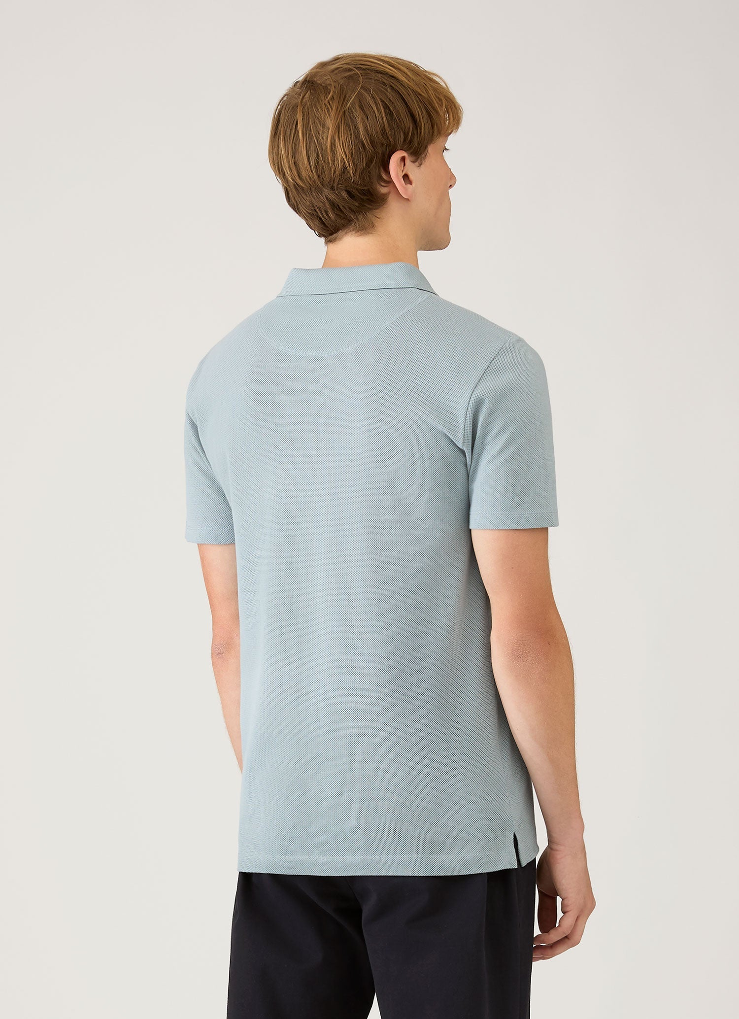 Men's Riviera Polo Shirt in Stone Blue - Image 5