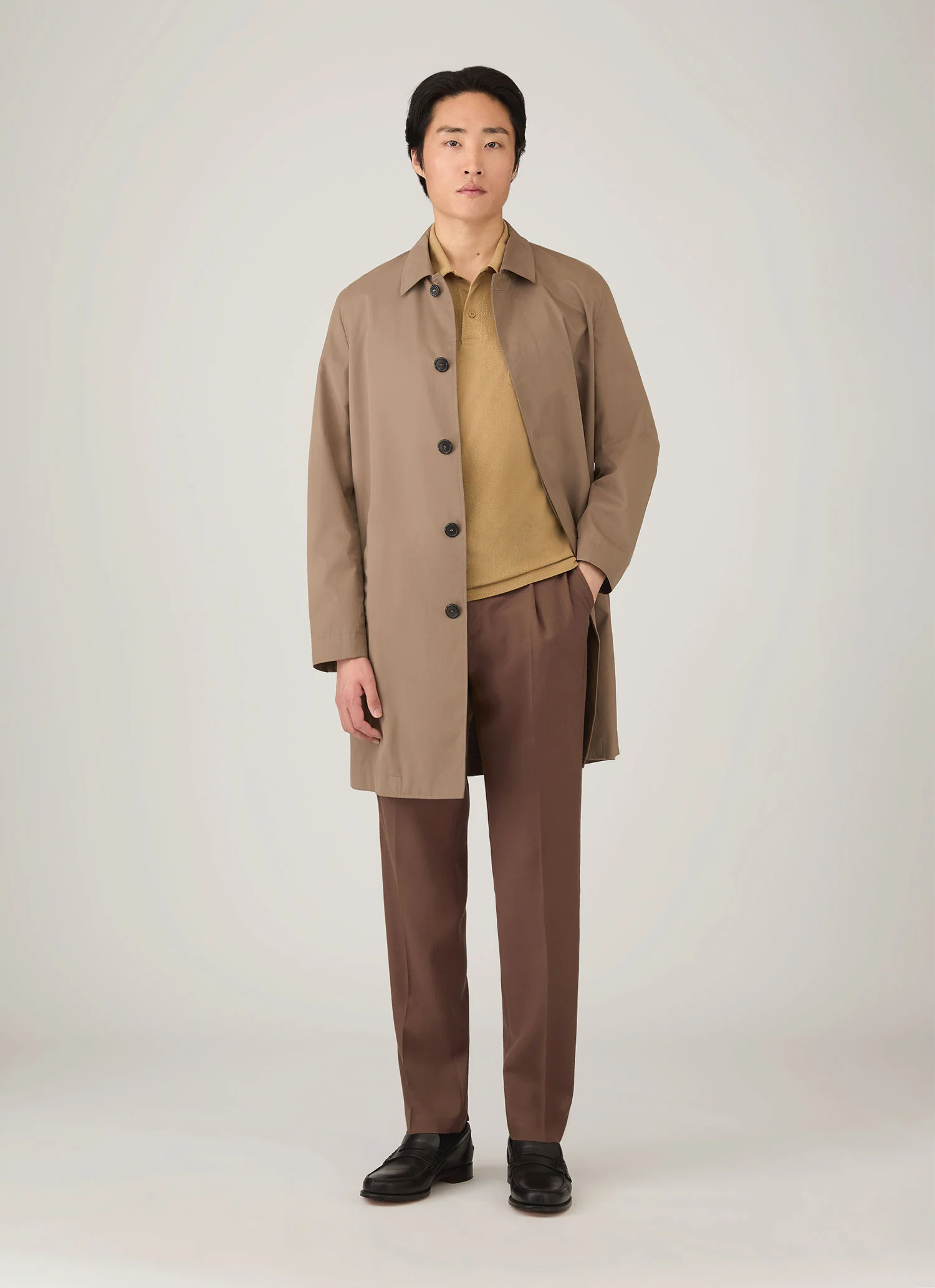 Men's Riviera Polo Shirt in Tan - Image 3
