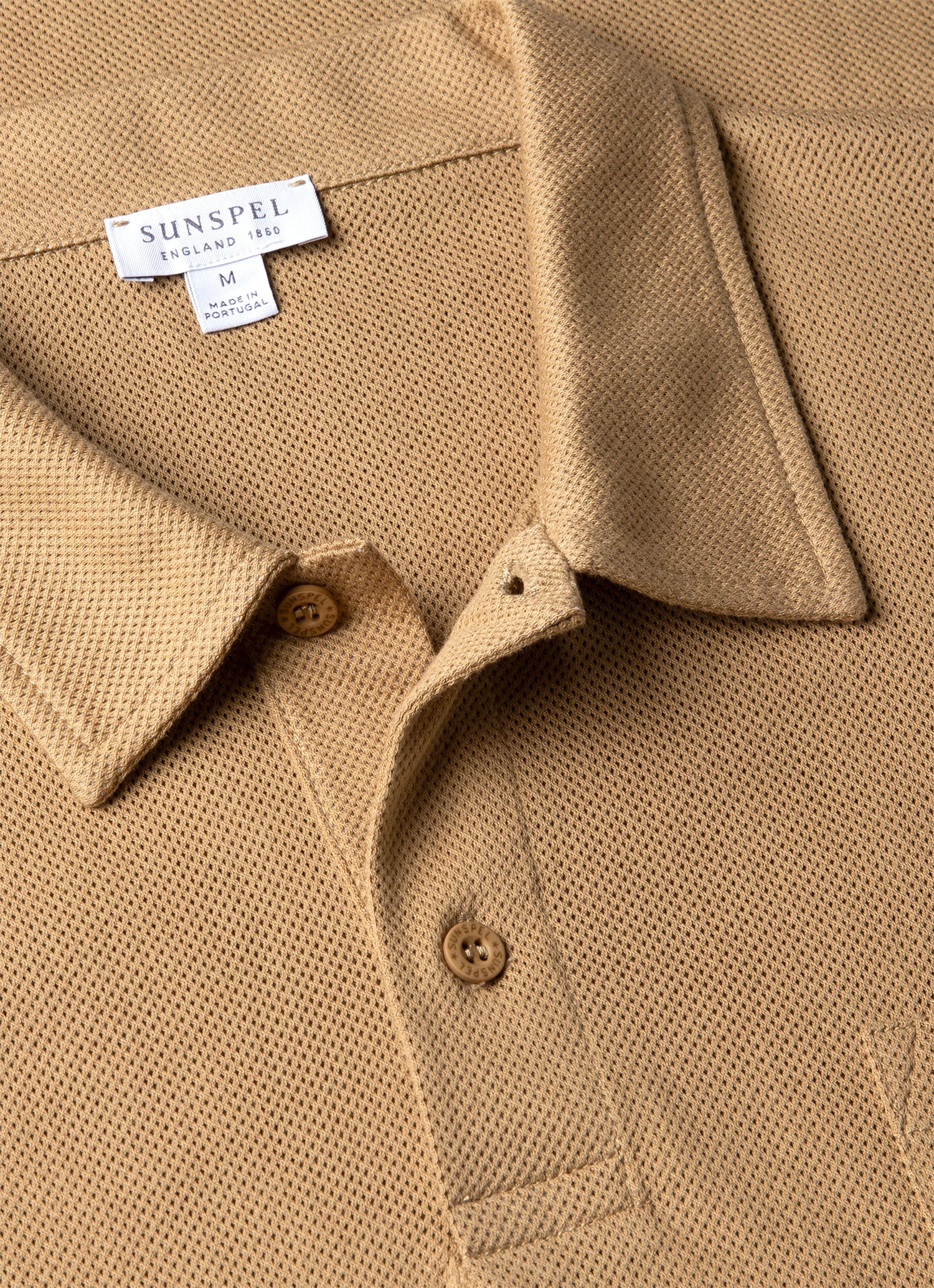Men's Riviera Polo Shirt in Tan - Image 4