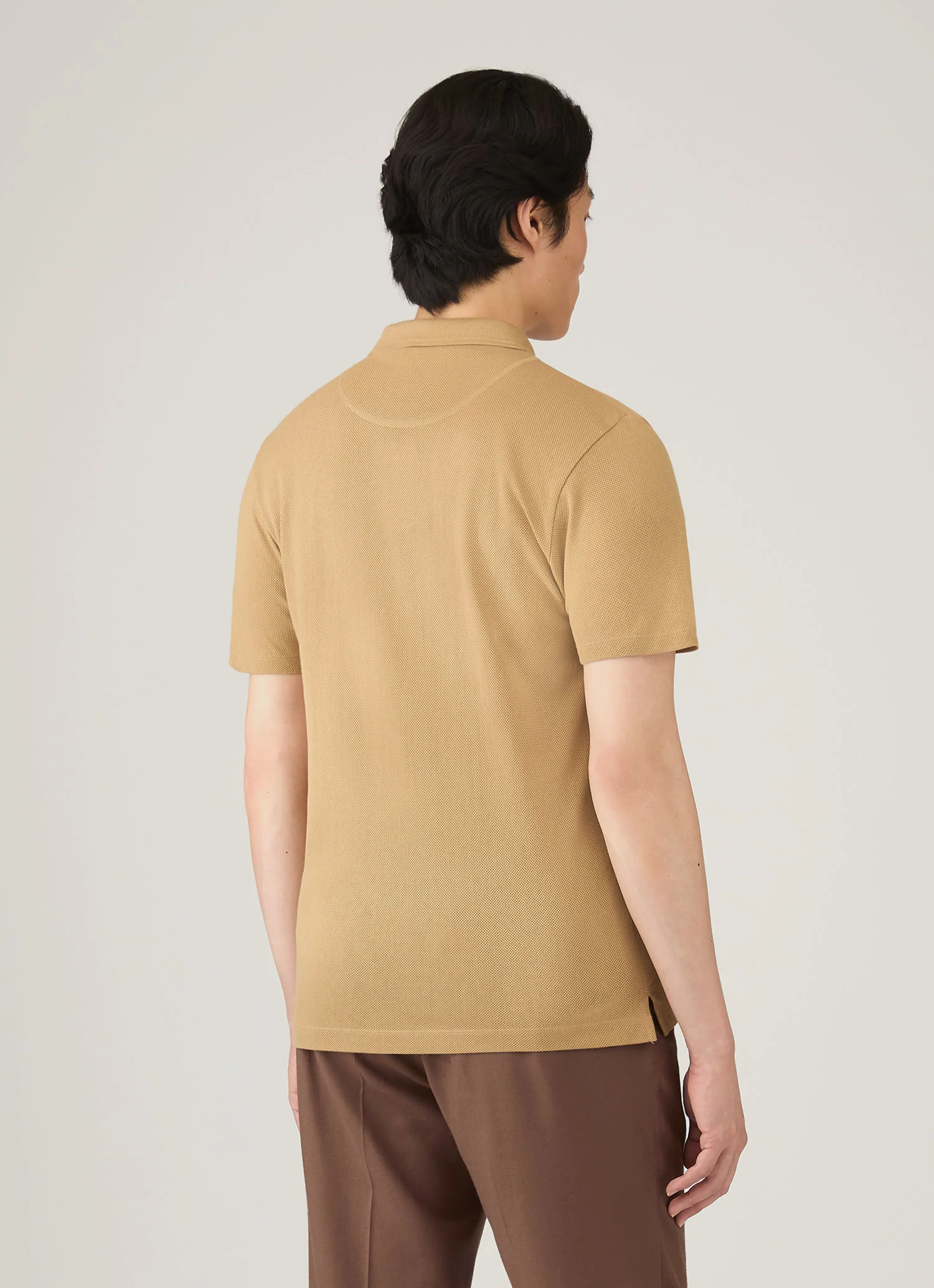 Men's Riviera Polo Shirt in Tan - Image 5