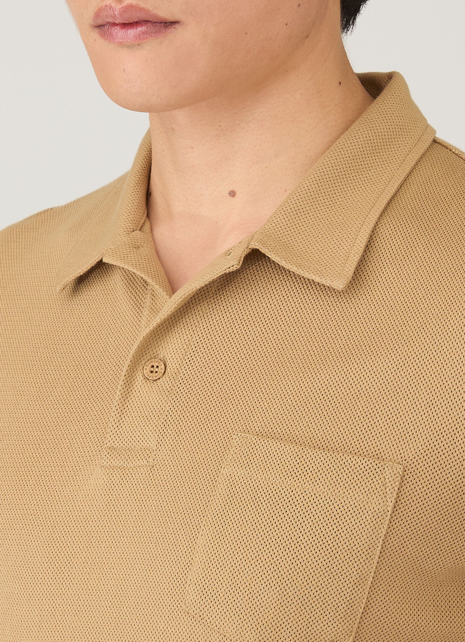 Men's Riviera Polo Shirt in Tan - Image 6