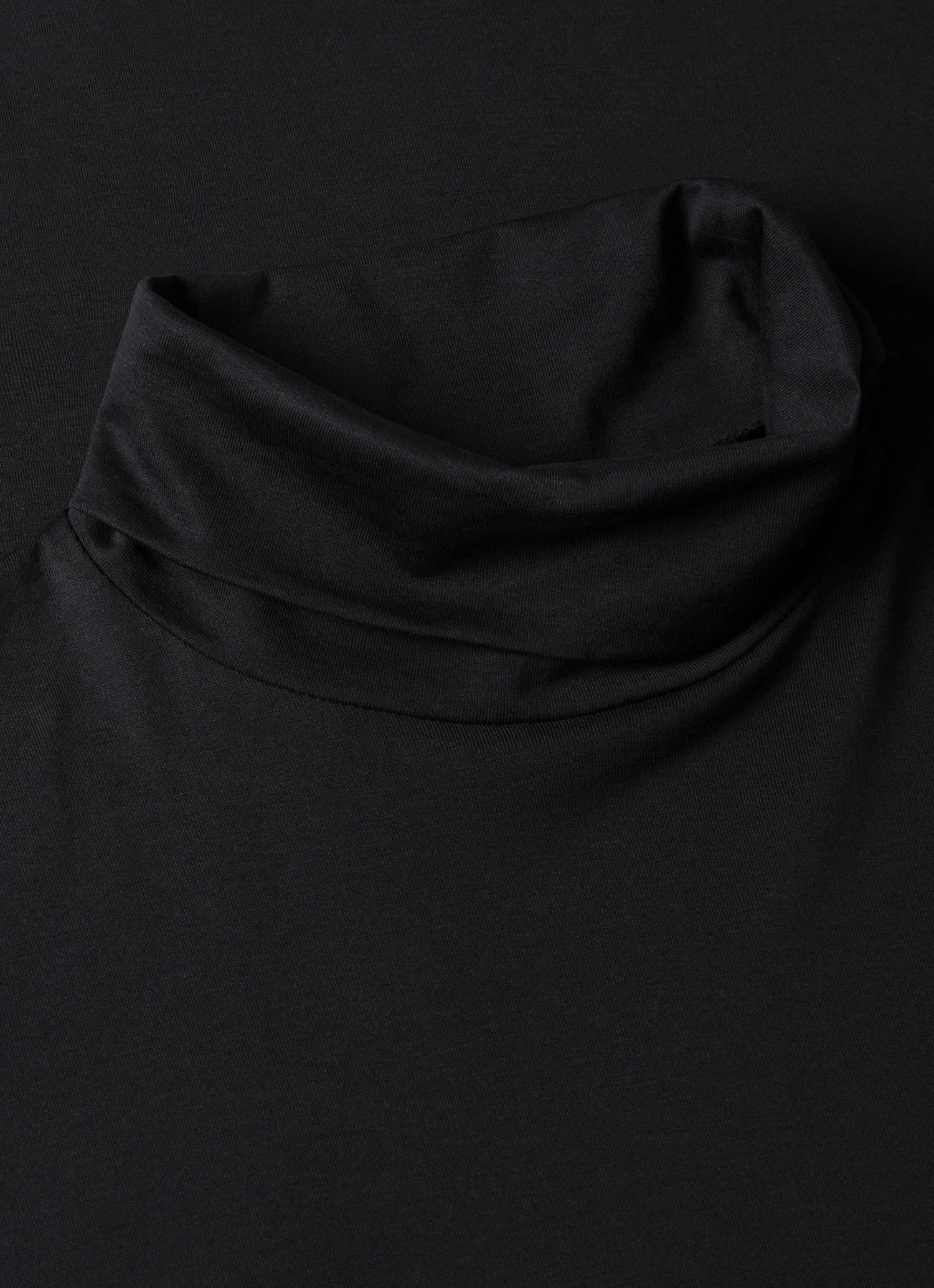 Men's Roll Neck Heavyweight T-shirt in Black - Image 4