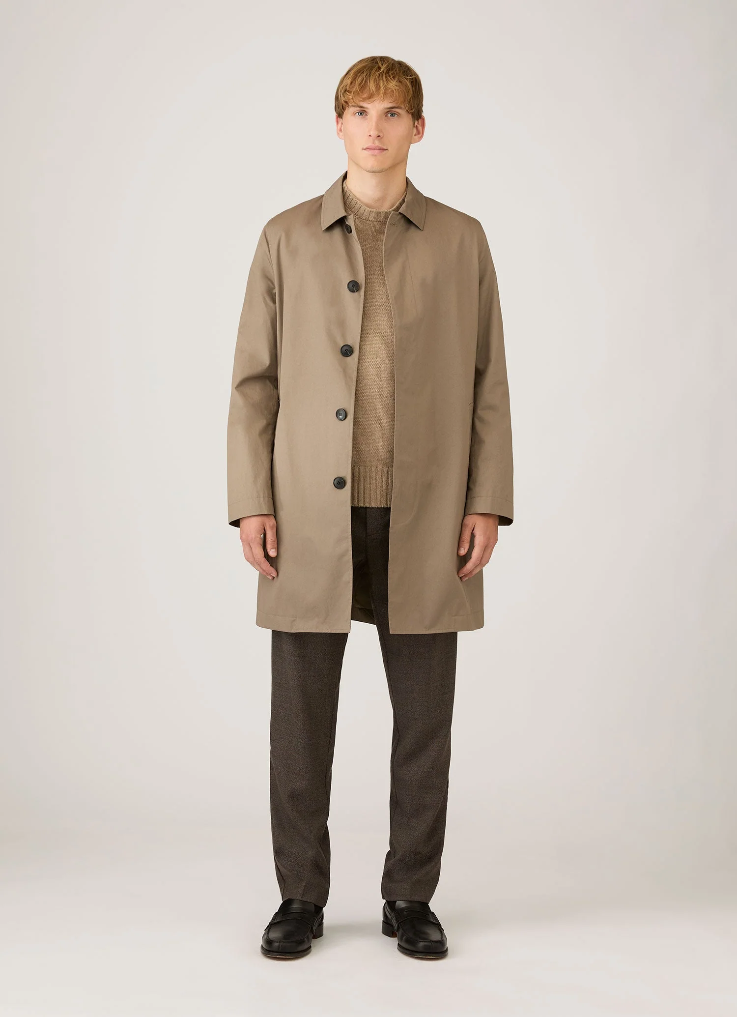 Men's Roxburgh Cashmere Jumper in Natural Brown - Image 3