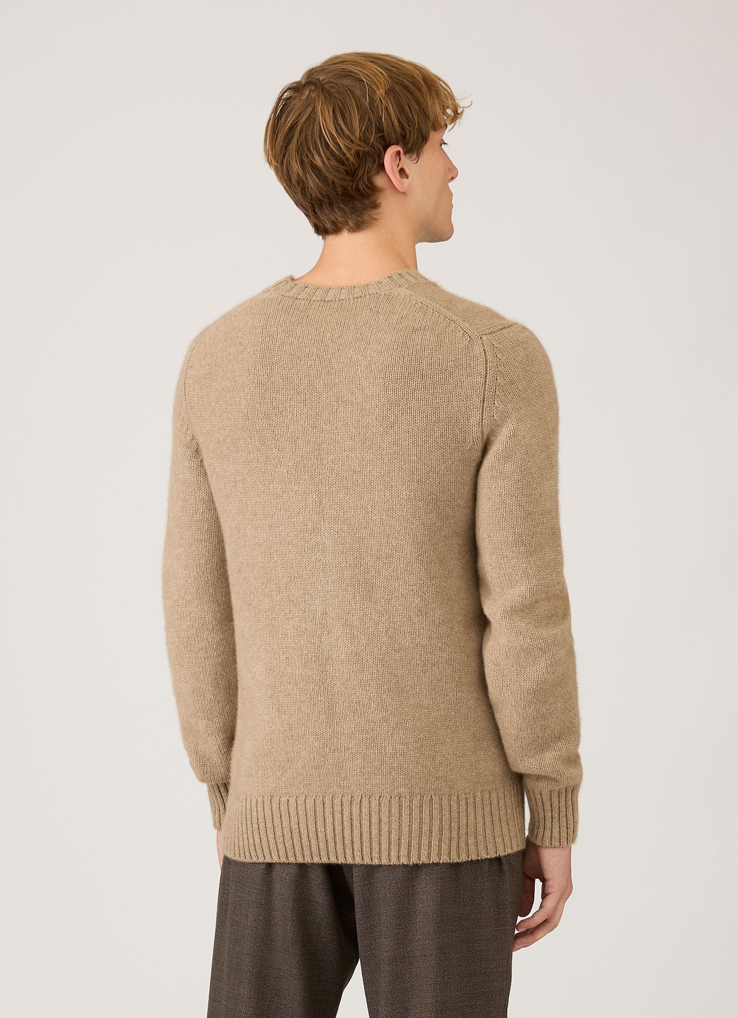 Men's Roxburgh Cashmere Jumper in Natural Brown - Image 5