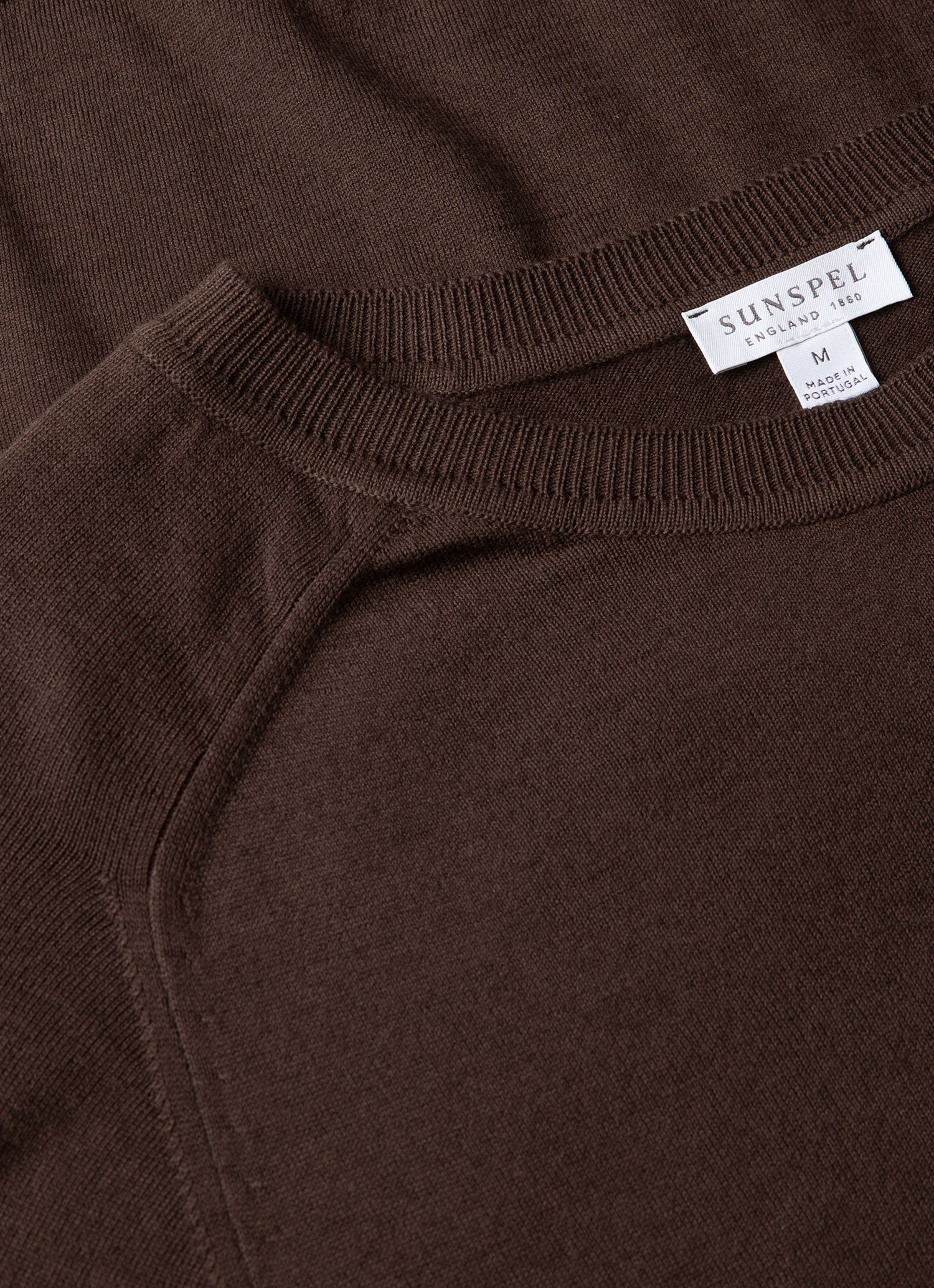 Men's Sea Island Cashmere Crew Neck Jumper in Dark Chocolate - Image 4