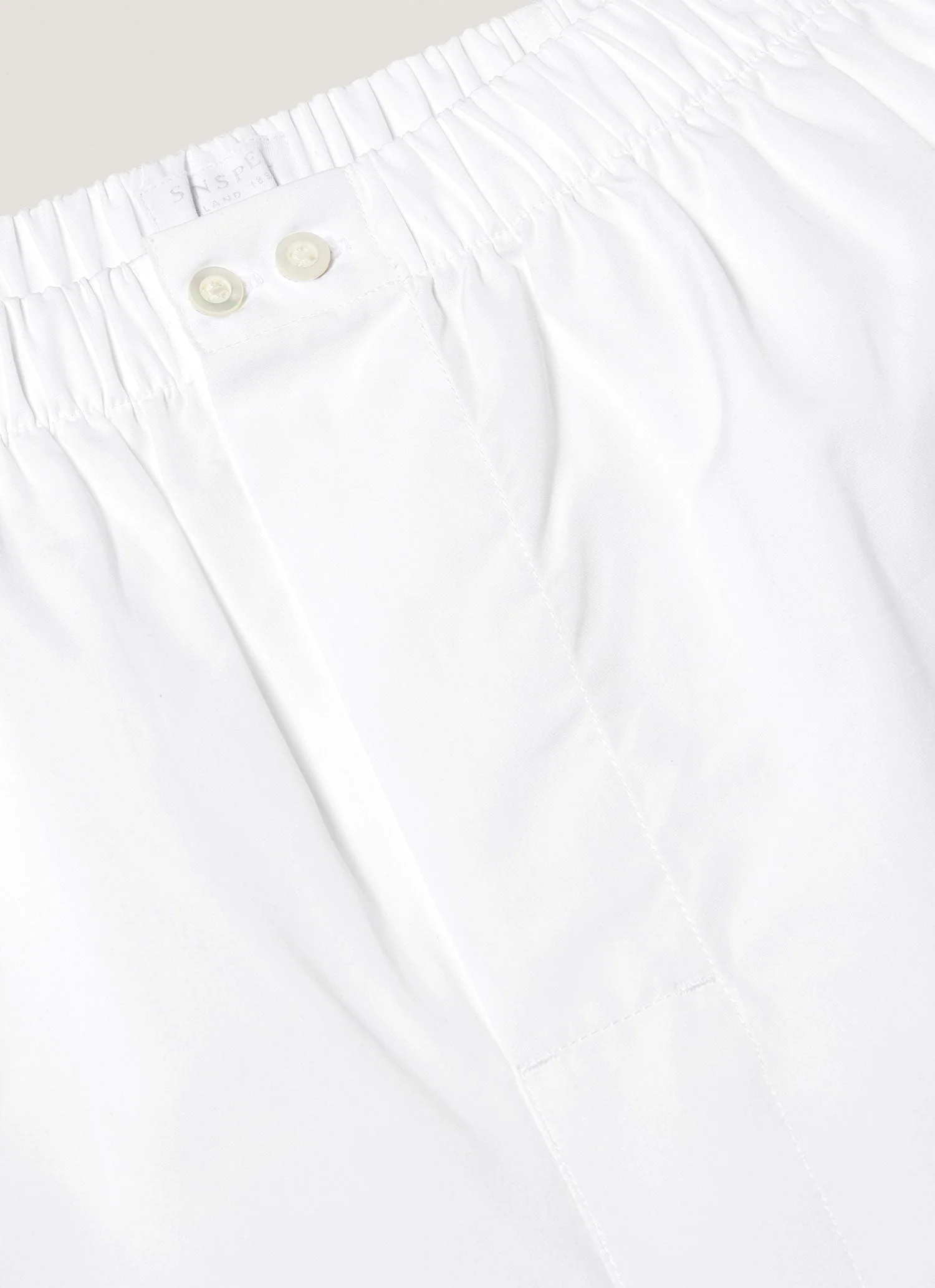 Men's Sea Island Cotton Boxer Short in White - Image 4