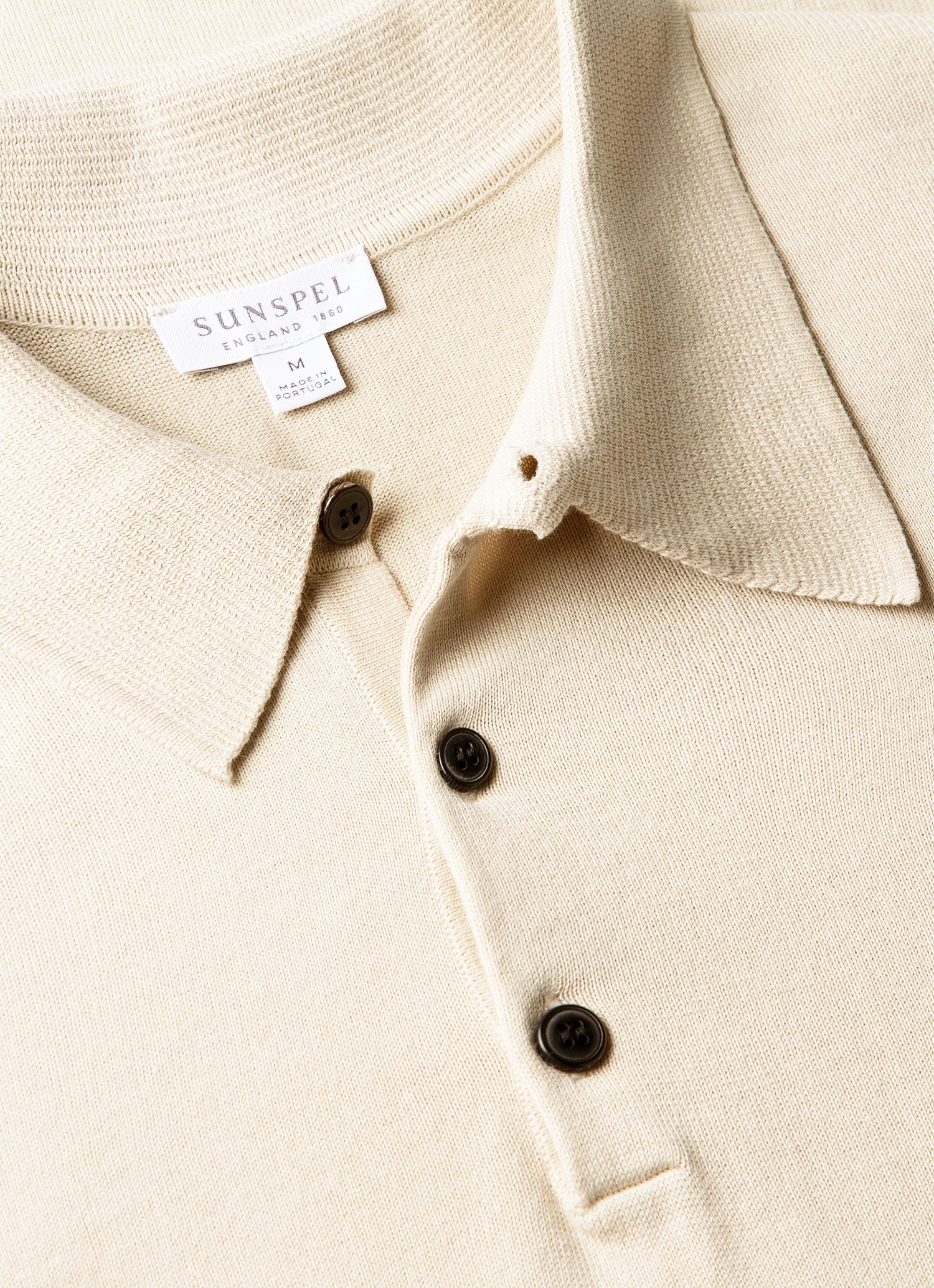 Men's Sea Island Cotton Knit Polo Shirt in Hazelwood - Image 4