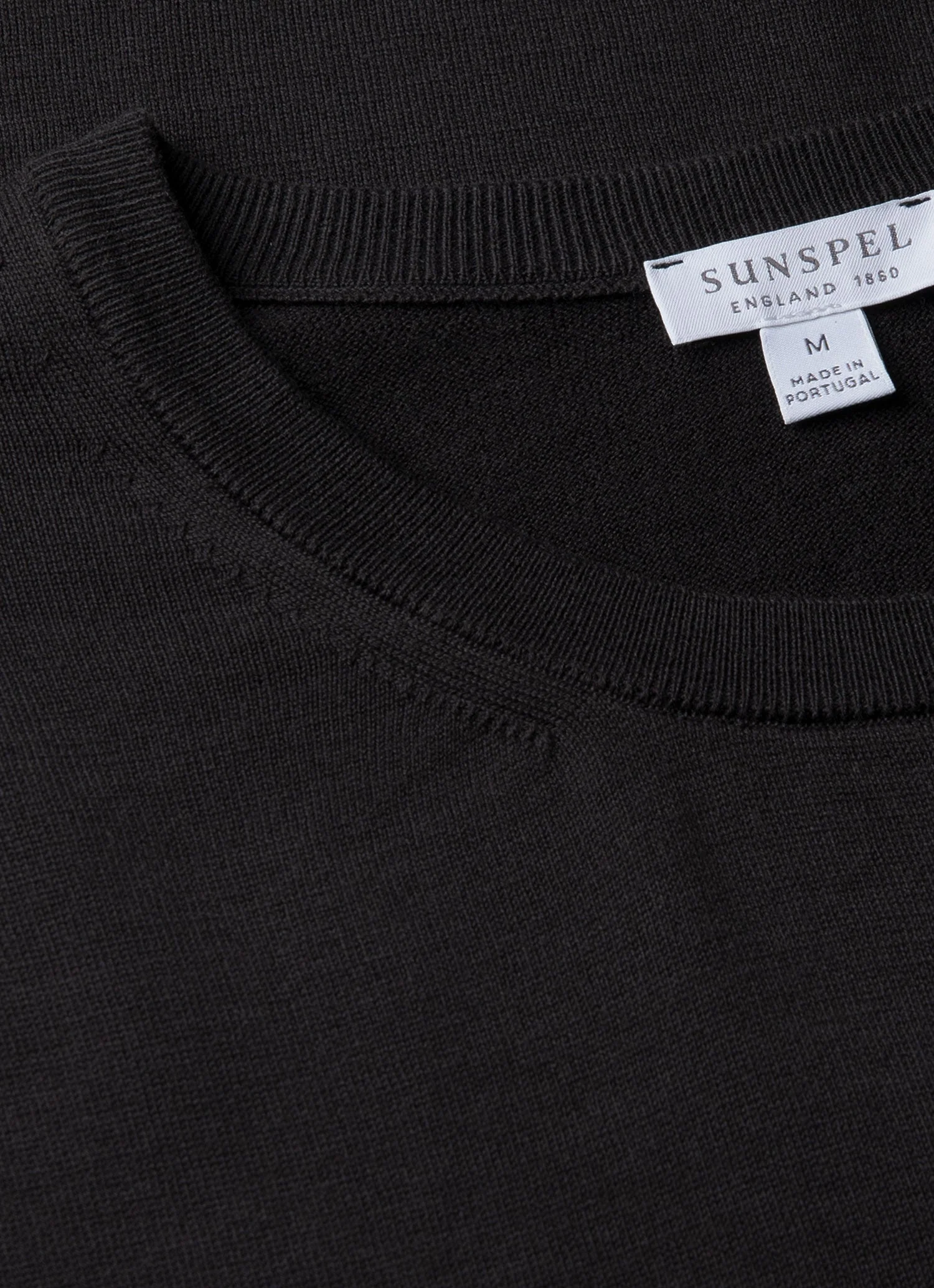Men's Sea Island Cotton Knit T-shirt in Black - Image 4