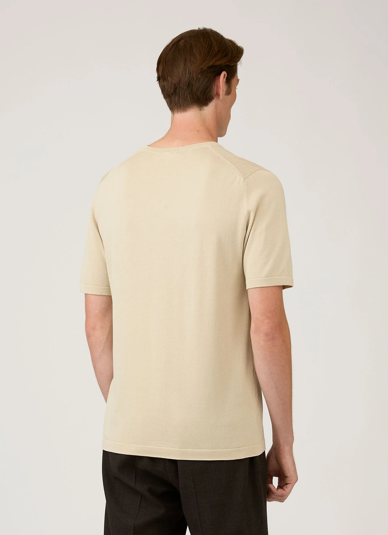 Men's Sea Island Cotton Knit T-shirt in Hazelwood - Image 5