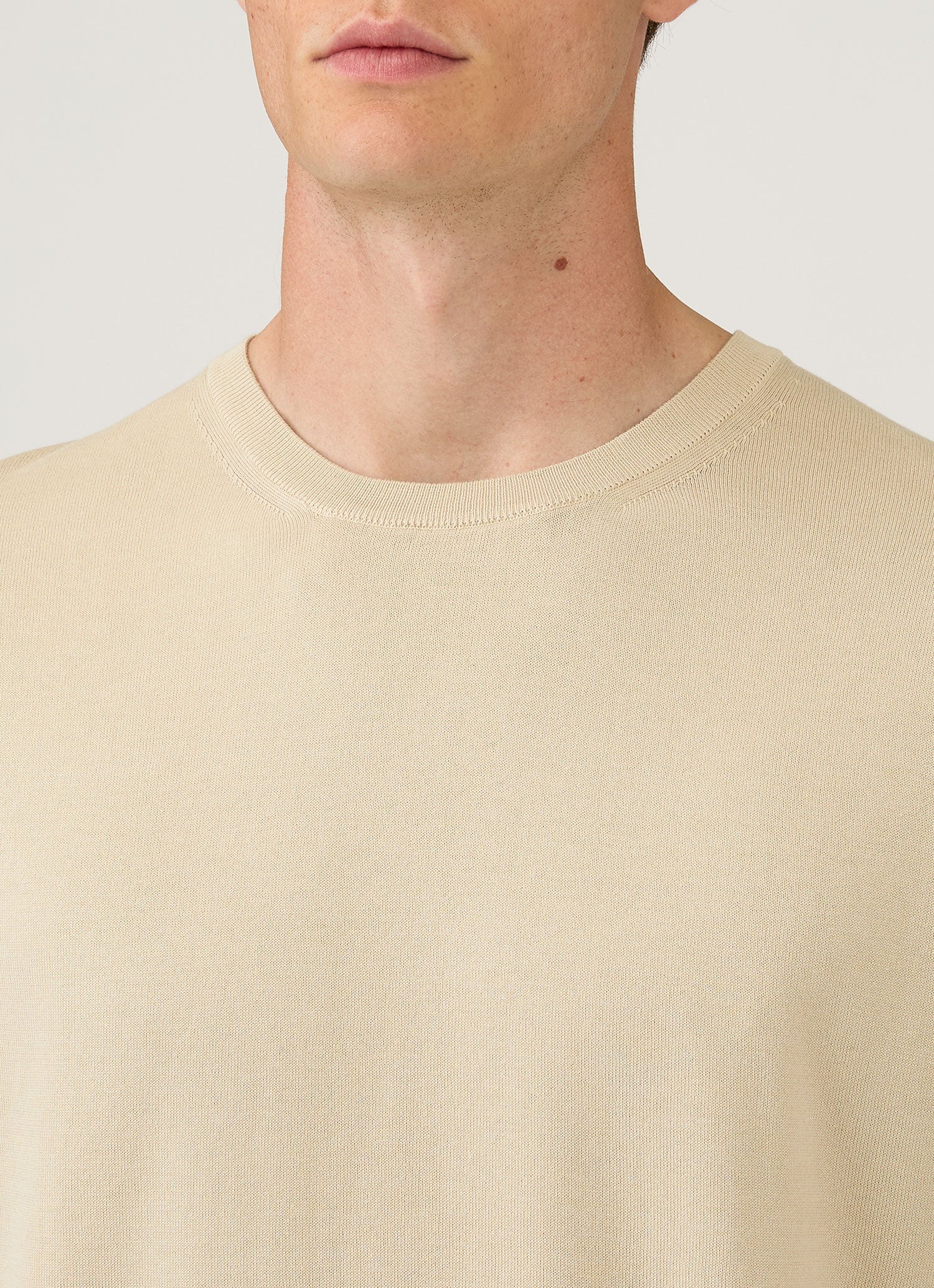 Men's Sea Island Cotton Knit T-shirt in Hazelwood - Image 6