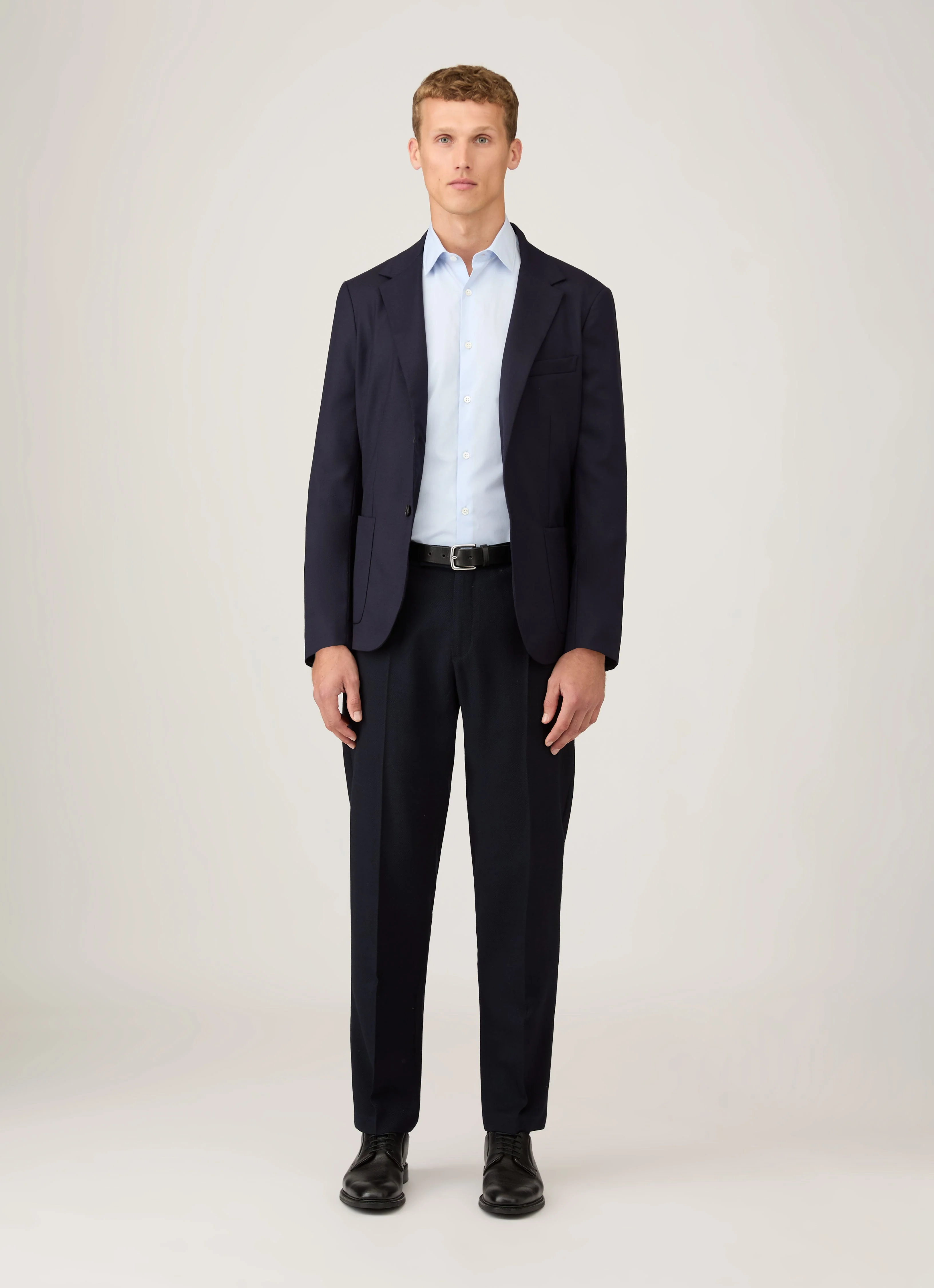 Men's Sea Island Cotton Shirt in Light Blue - Image 3