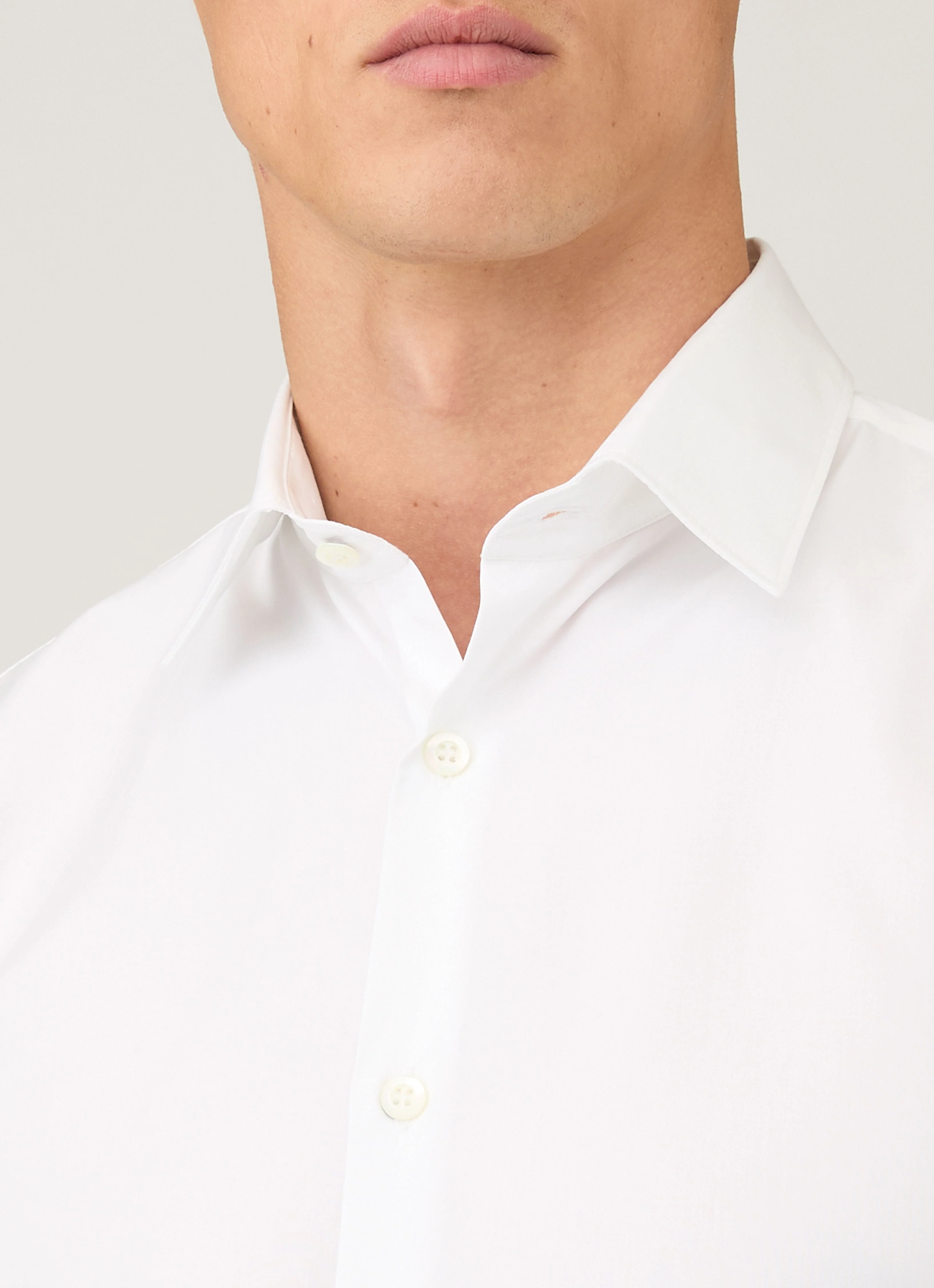Men's Sea Island Cotton Shirt in White - Image 6
