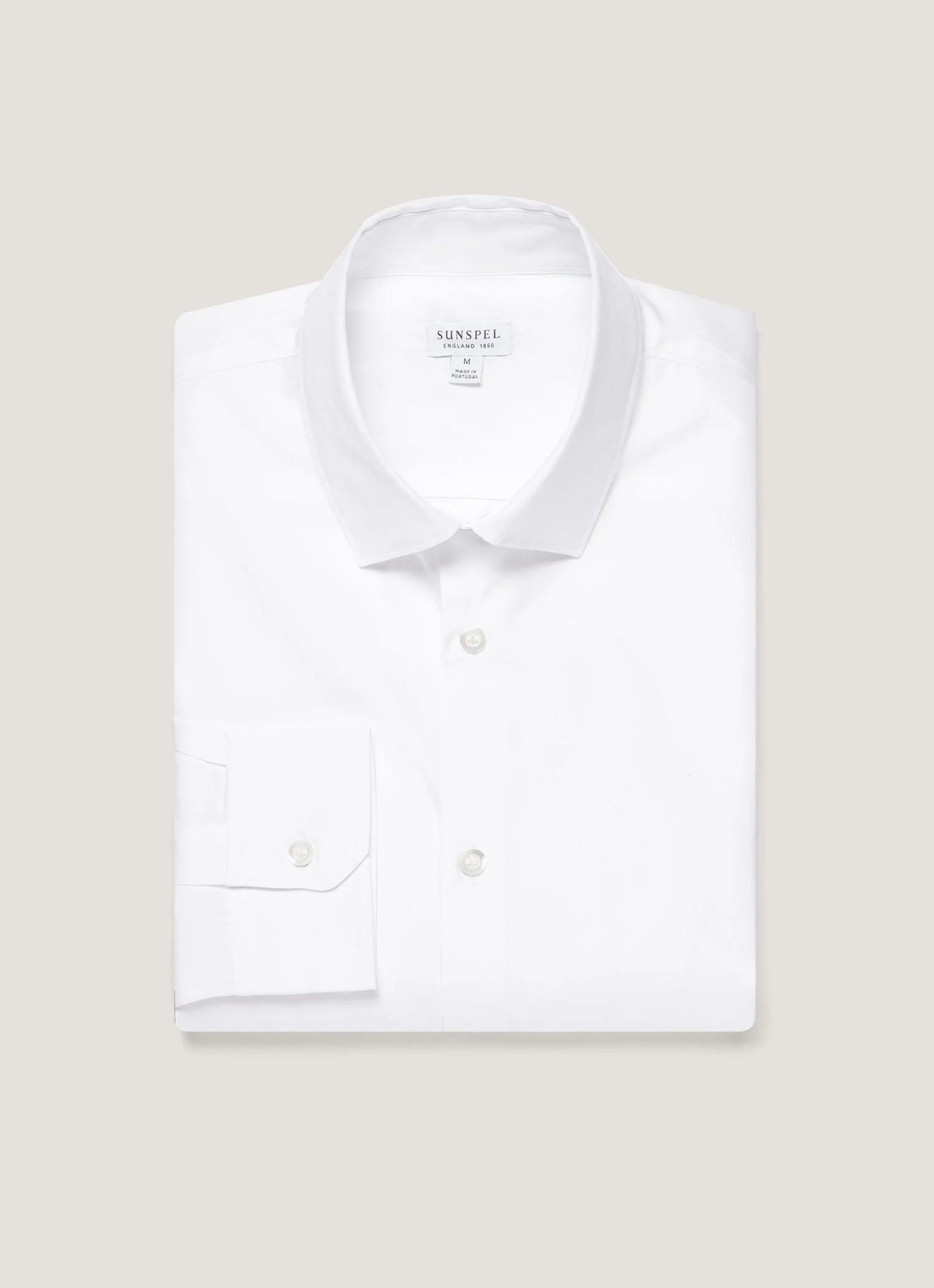 Men's Sea Island Cotton Shirt in White - Image 4