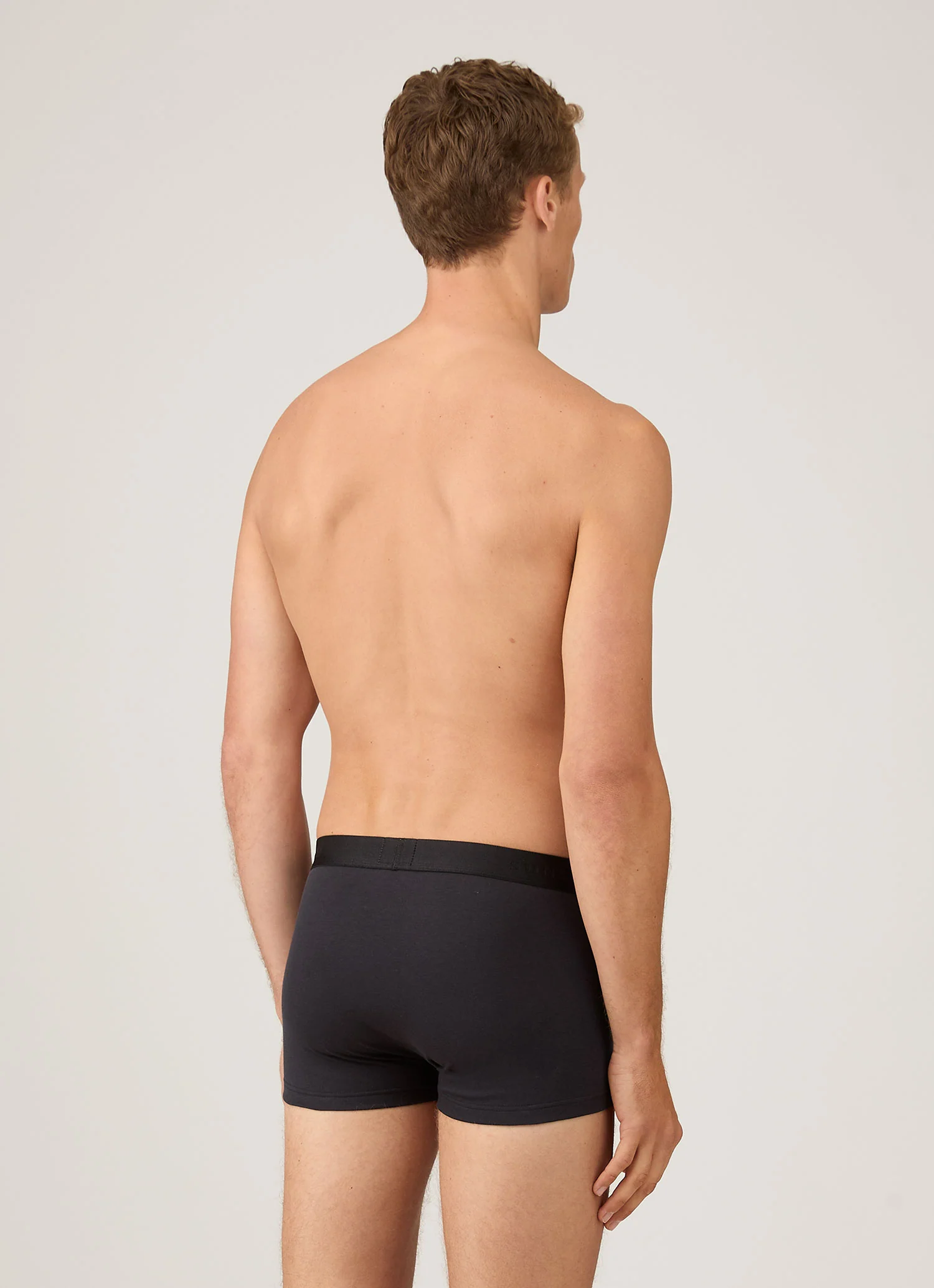 Men's Sea Island Cotton Trunks in Black - Image 3