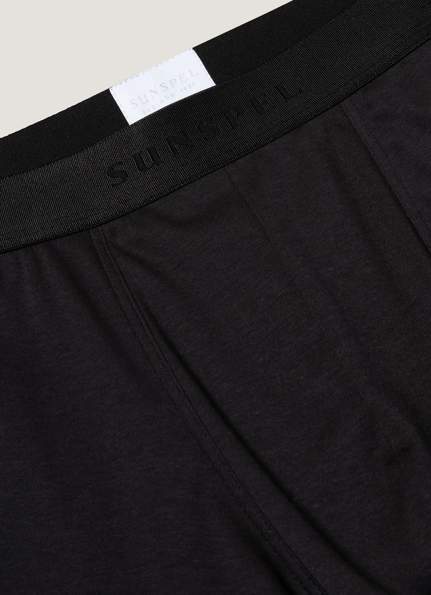 Men's Sea Island Cotton Trunks in Black - Image 4