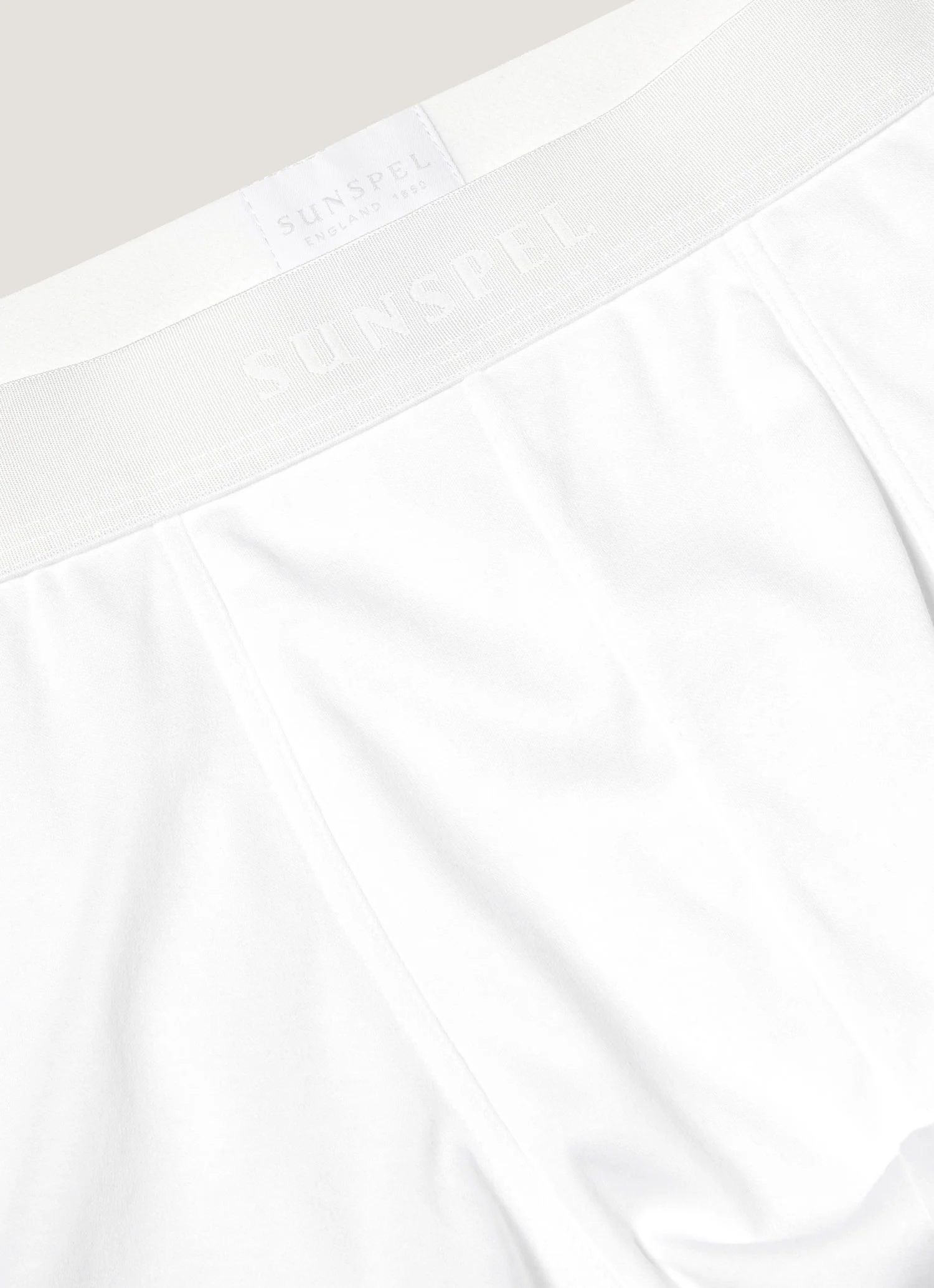 Men's Sea Island Cotton Trunks in White - Image 4