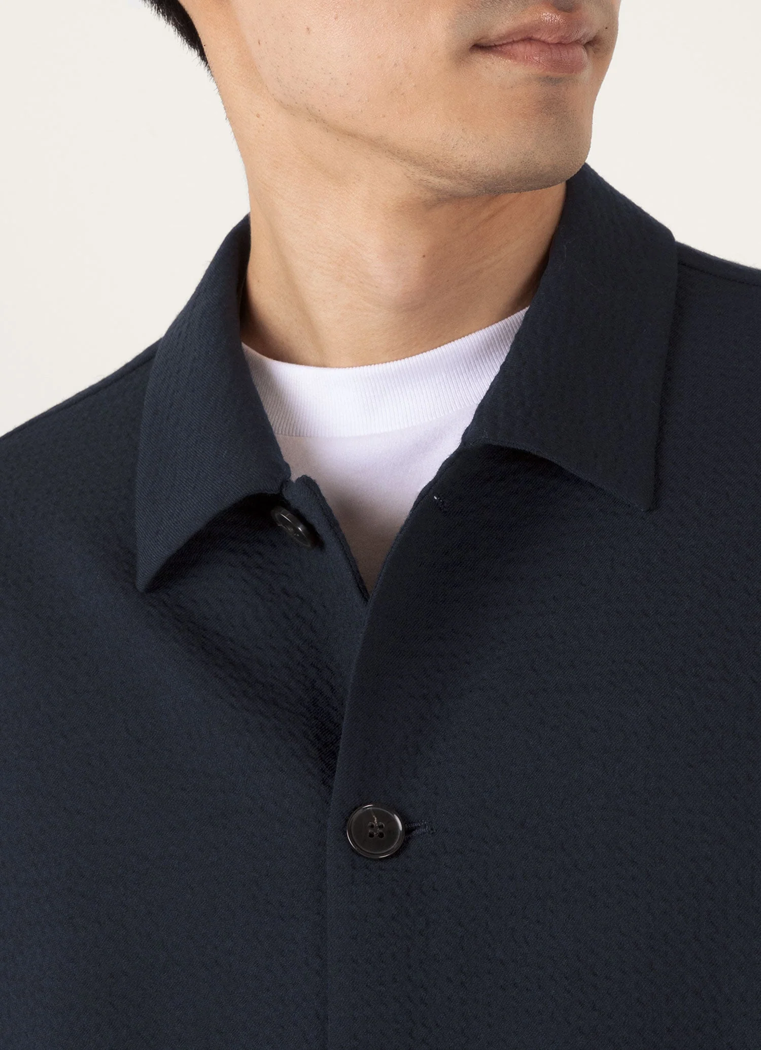 Men's Seersucker Jacket in Navy - Image 5