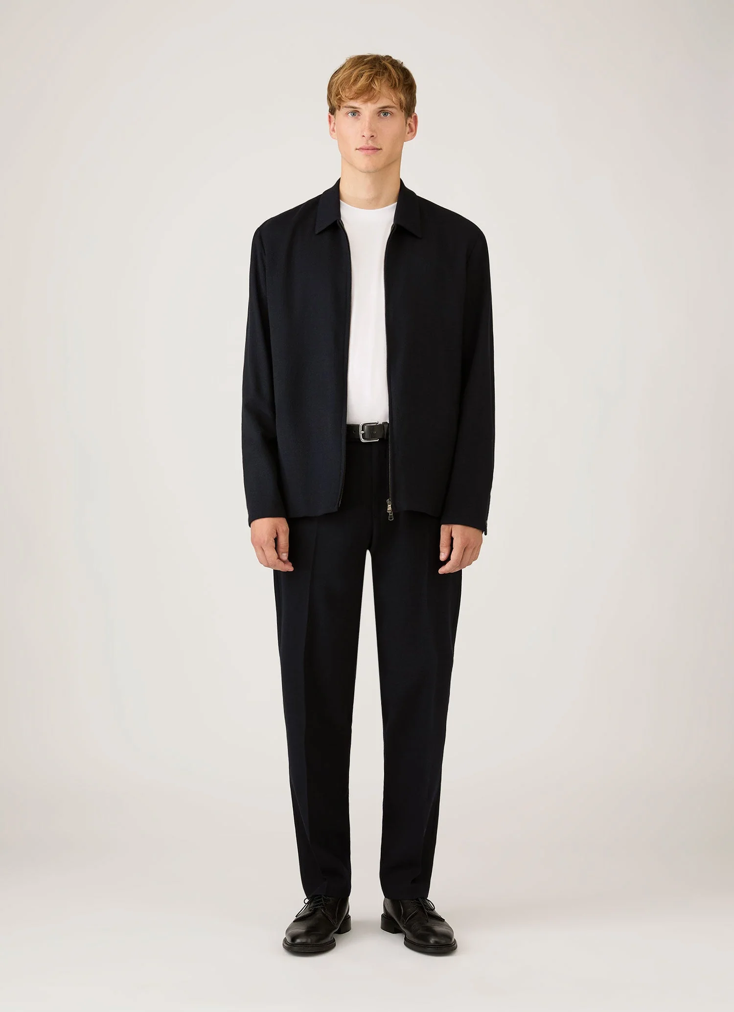 Men's Silk Cotton Cashmere T-shirt in White - Image 3