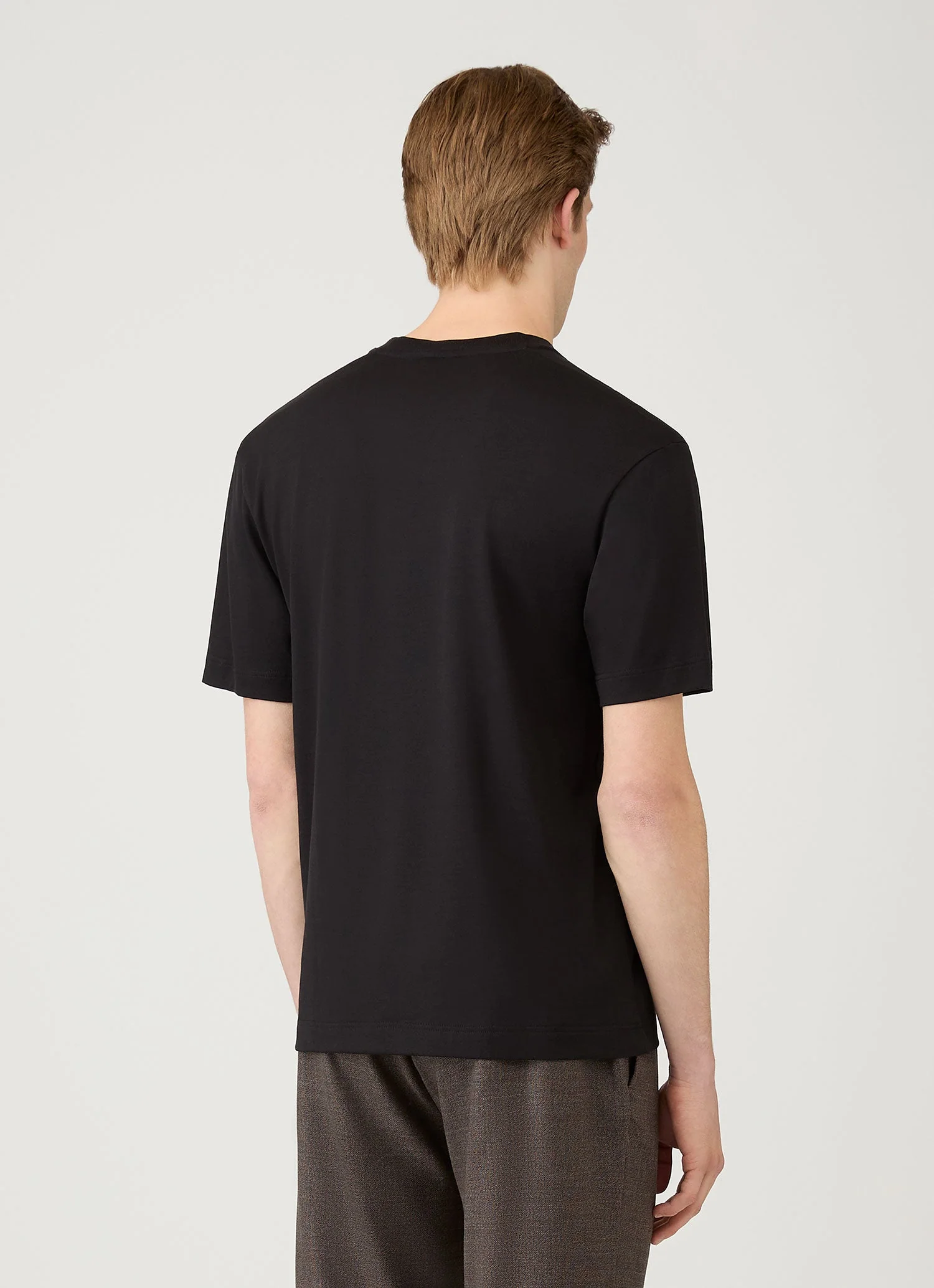 Men's Silk Cotton T-shirt in Black - Image 5