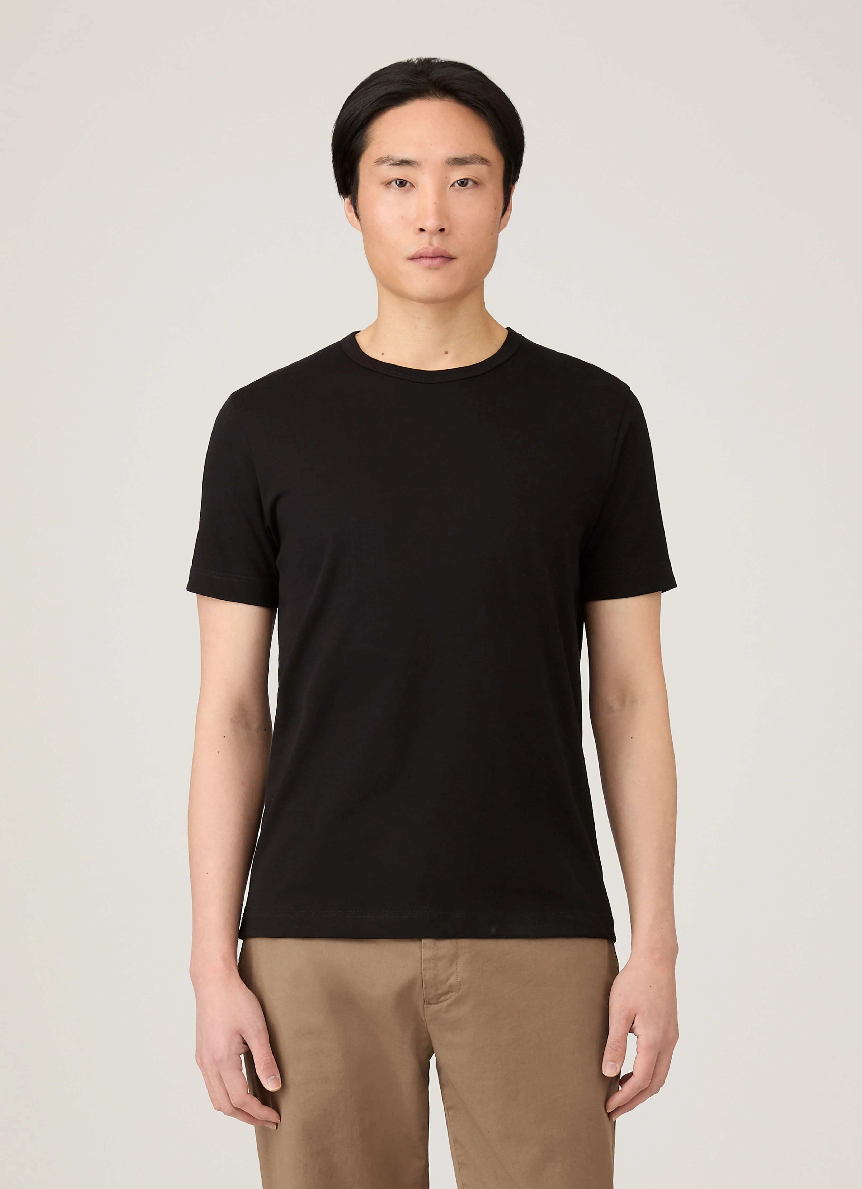 Men's Single Jersey T-shirt in Black - Image 2
