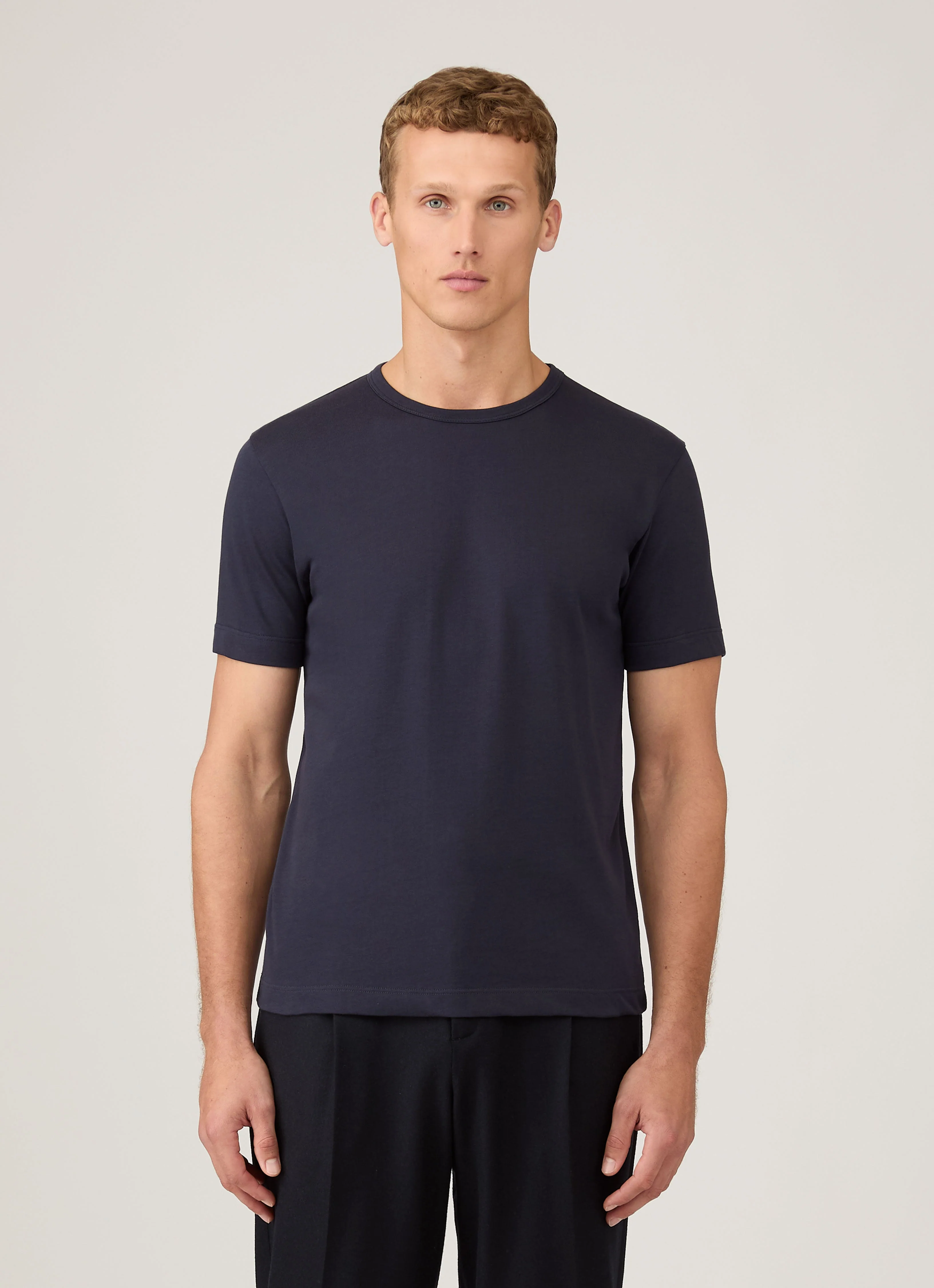 Men's Single Jersey T-shirt in Navy - Image 2