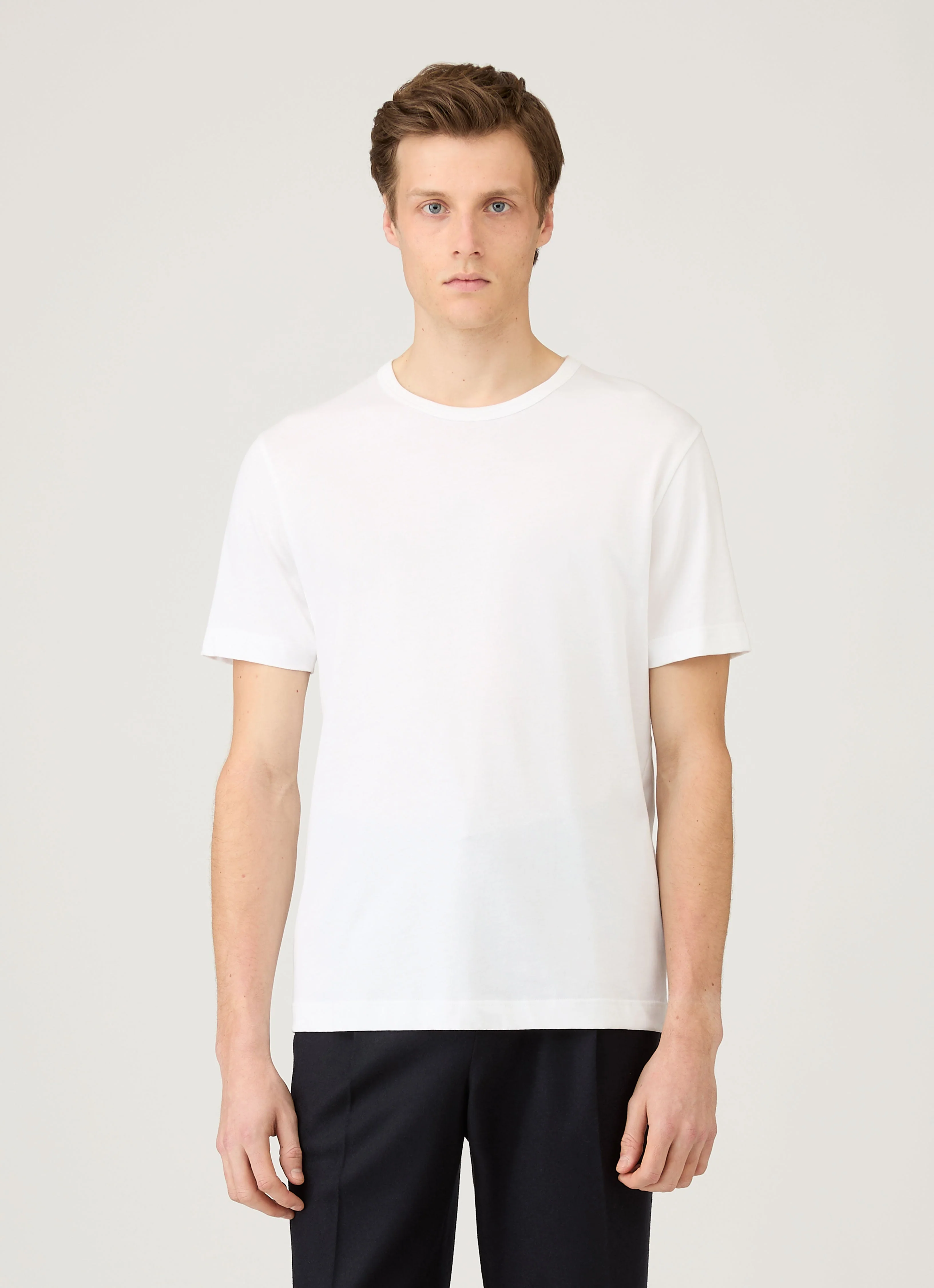 Men's Single Jersey T-shirt in White - Image 2