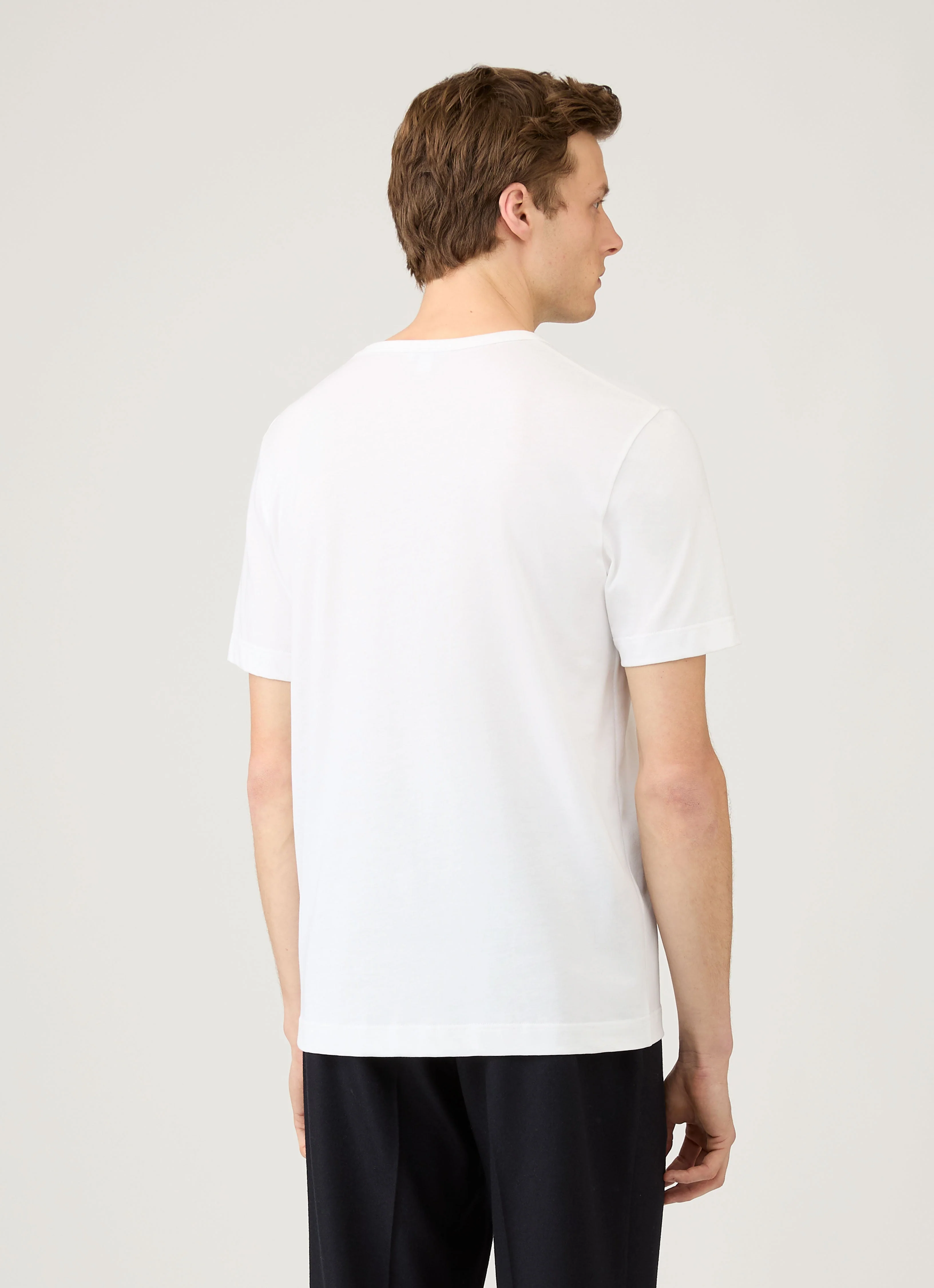 Men's Single Jersey T-shirt in White - Image 5