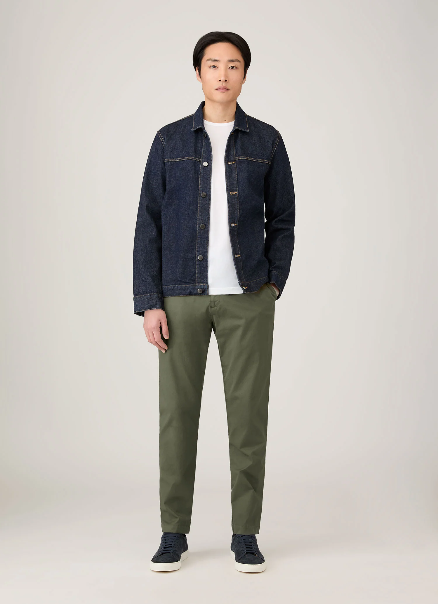 Men's Slim Fit Chino in Khaki - Image 3