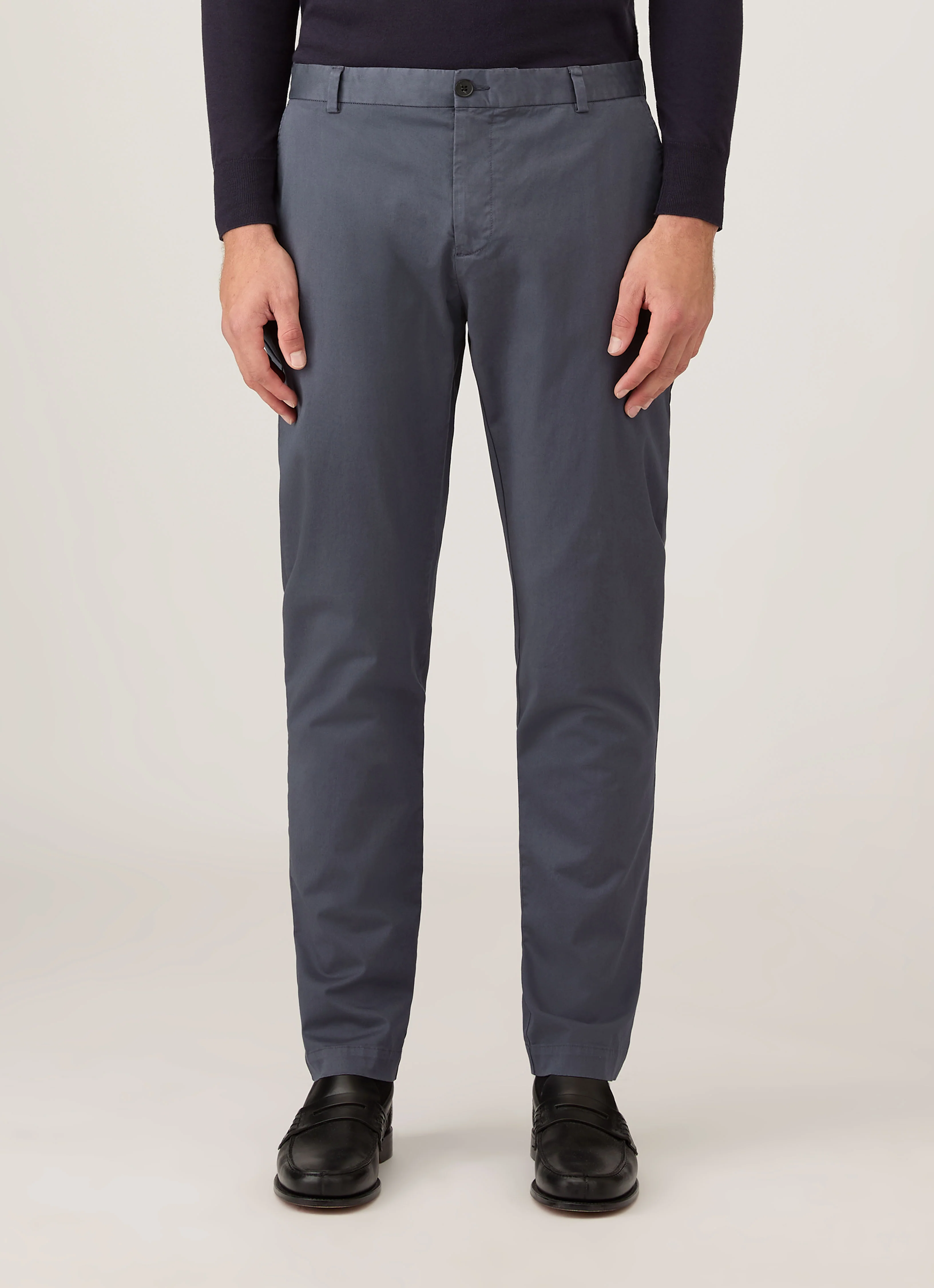 Men's Slim Fit Chino in Slate Blue - Image 2
