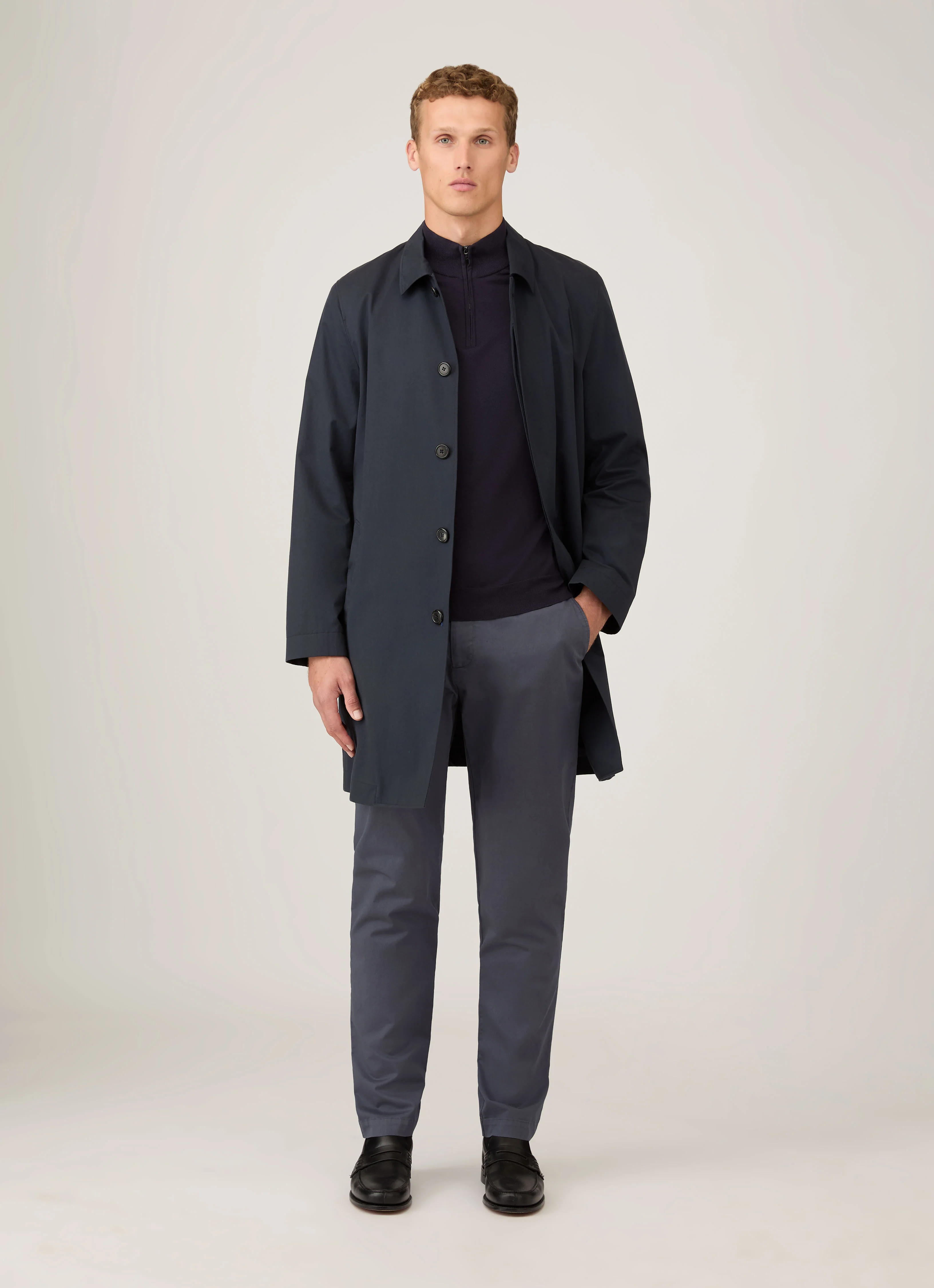 Men's Slim Fit Chino in Slate Blue - Image 3